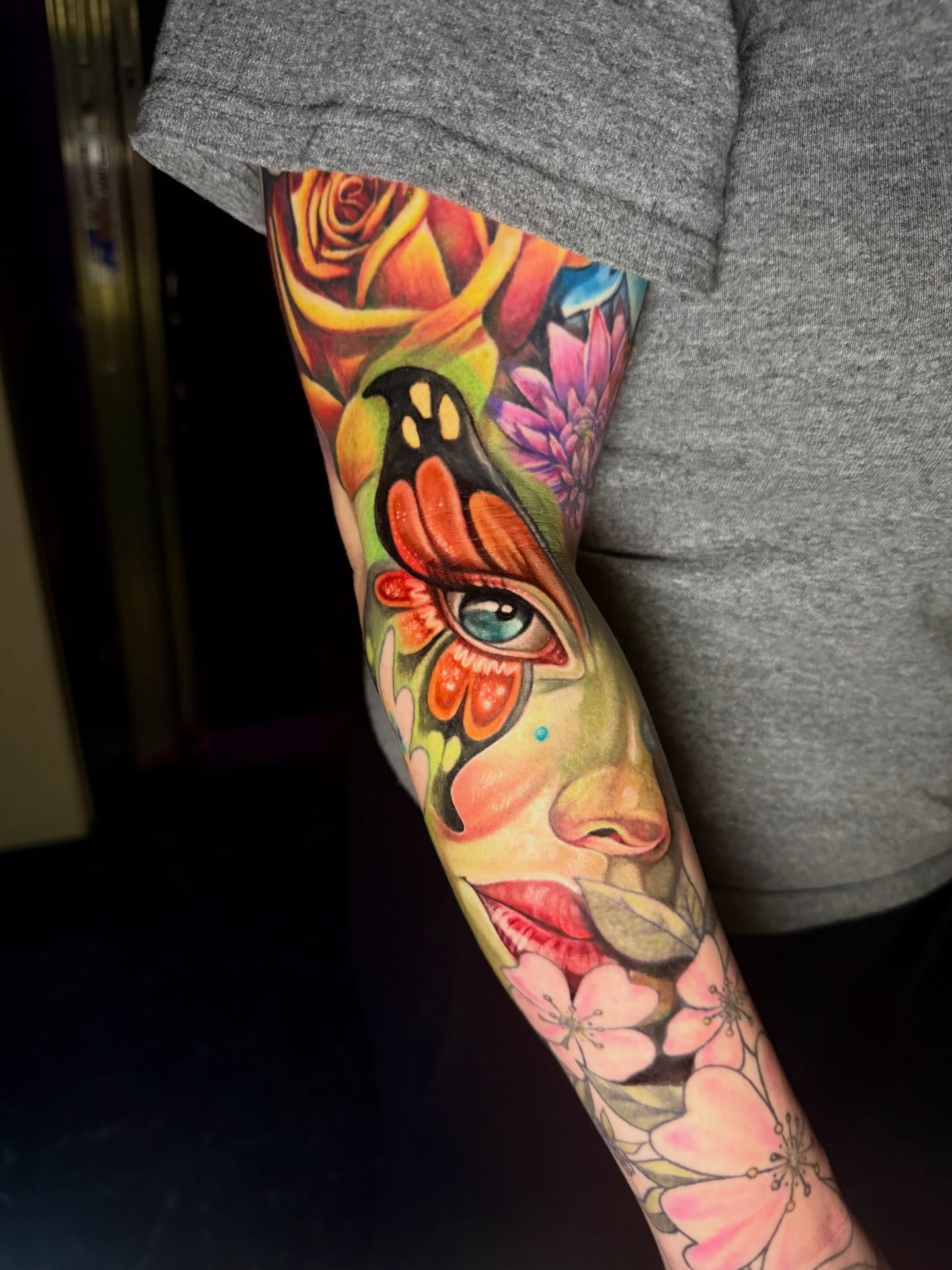 Sugar skull realism tattoo on the forearm by ✨Meredith Brewington✨ Maryland Tattoo