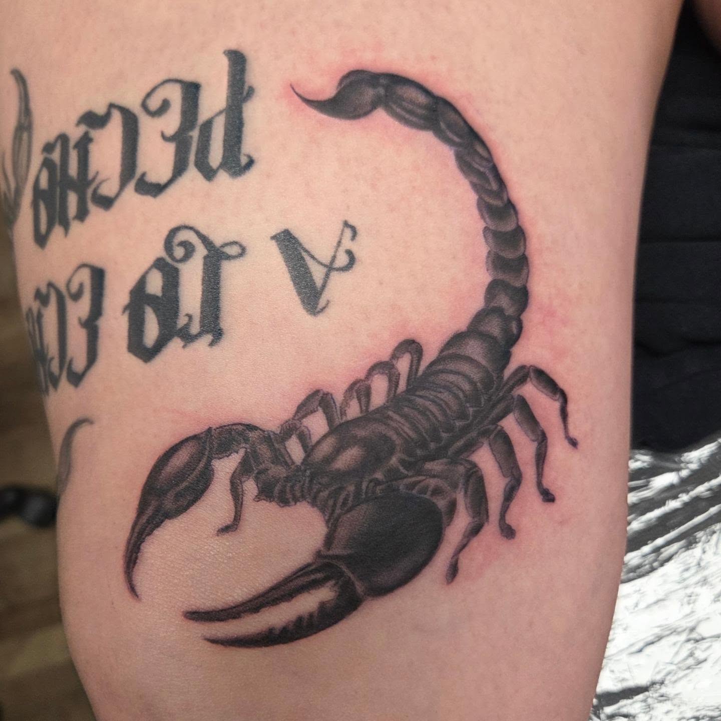 Tattoo by @crucible.ink — black_and_grey