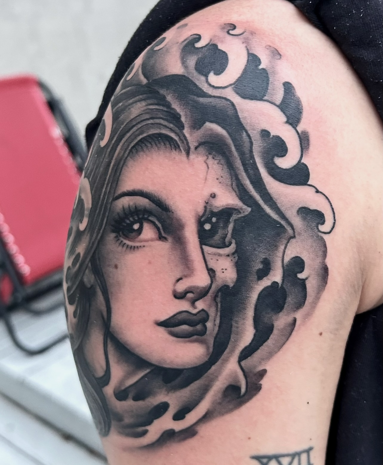 Tattoo by @justinweatherholtz — realism, black_and_grey