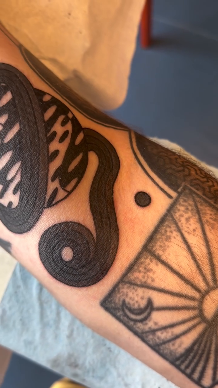 Tattoo by @maneefriday — blackwork, geometric
