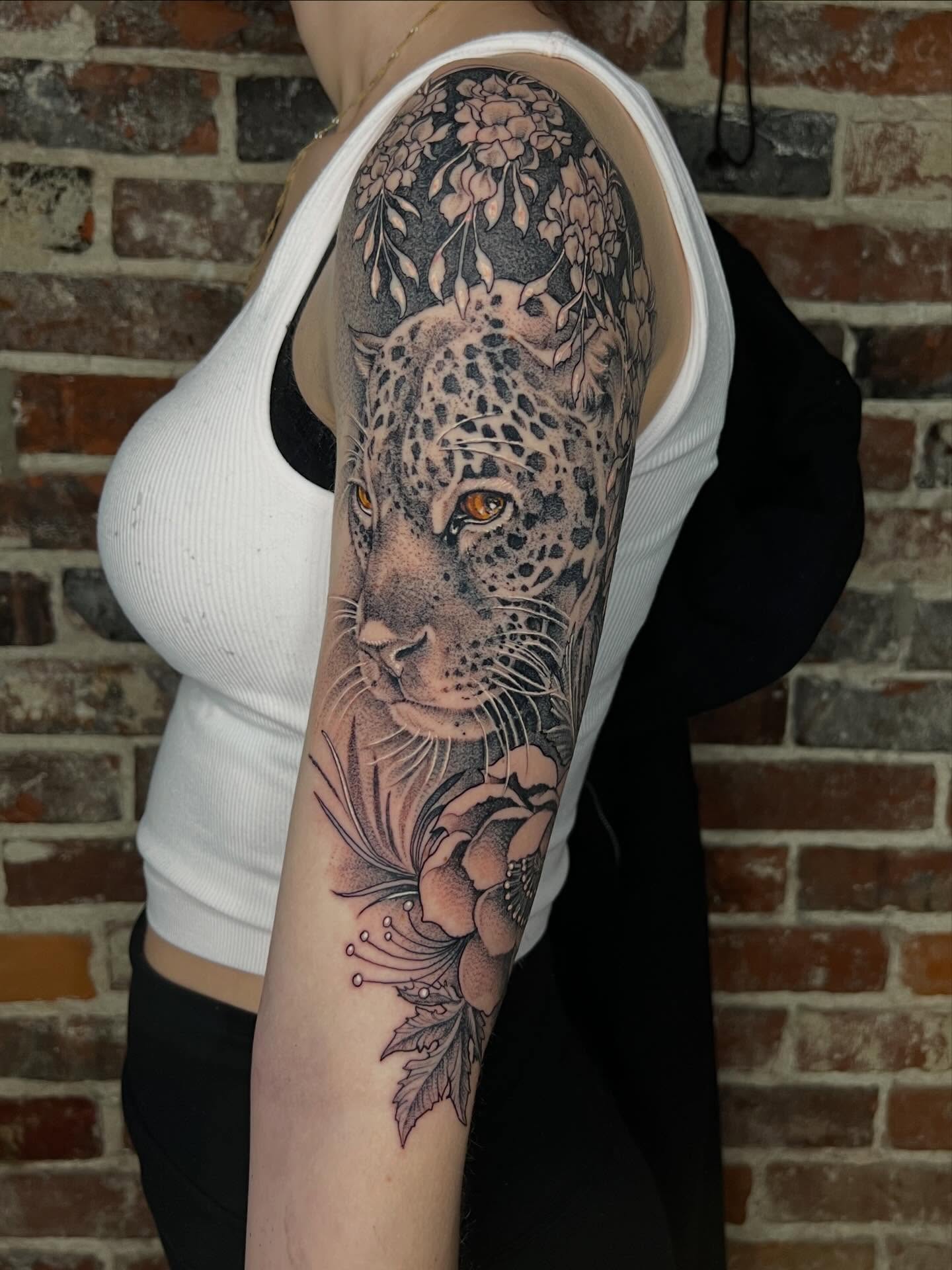 Tattoo by @tallartist — dotwork, realism