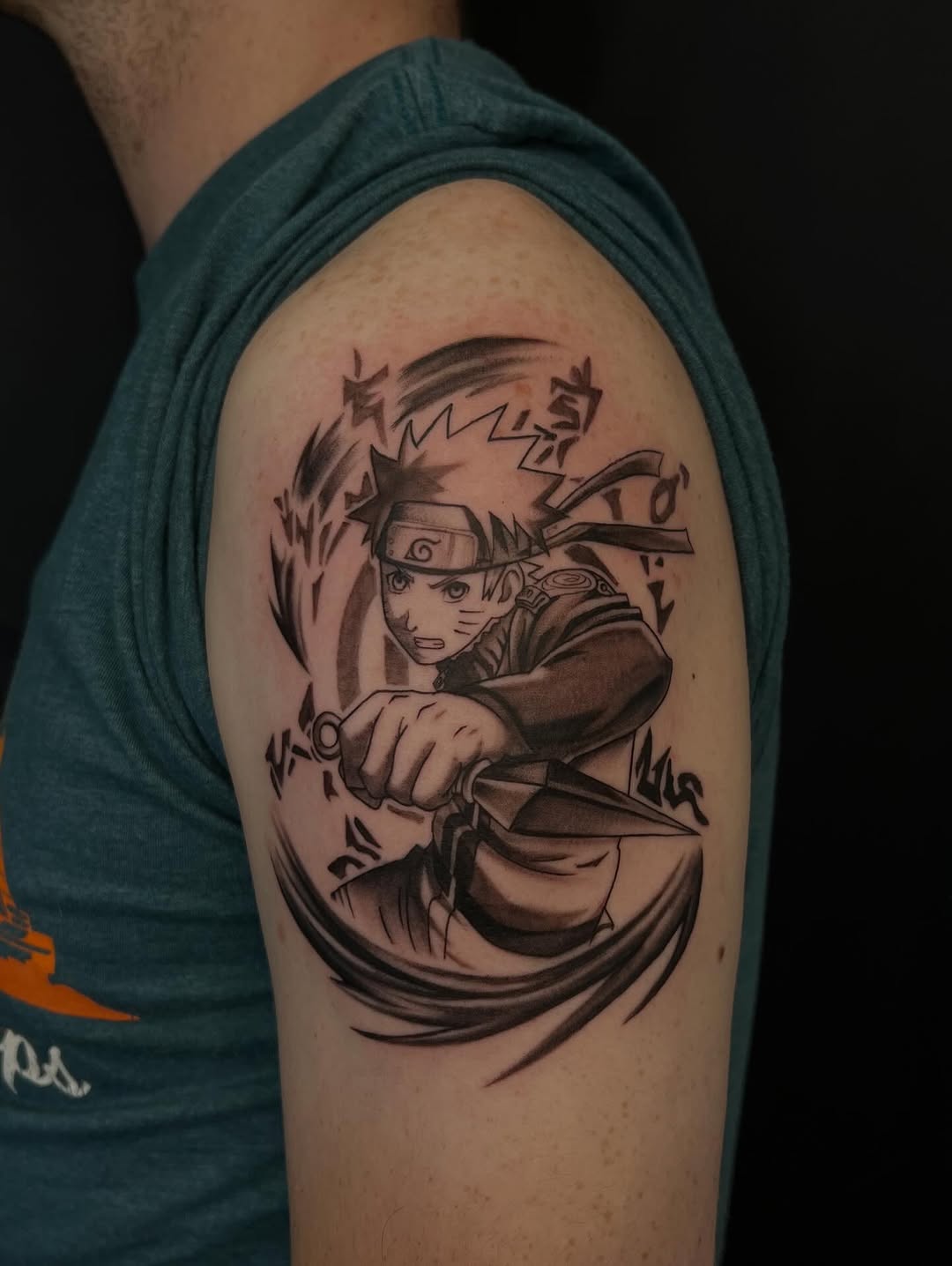 Tattoo by @elizagreed — anime, black_and_grey