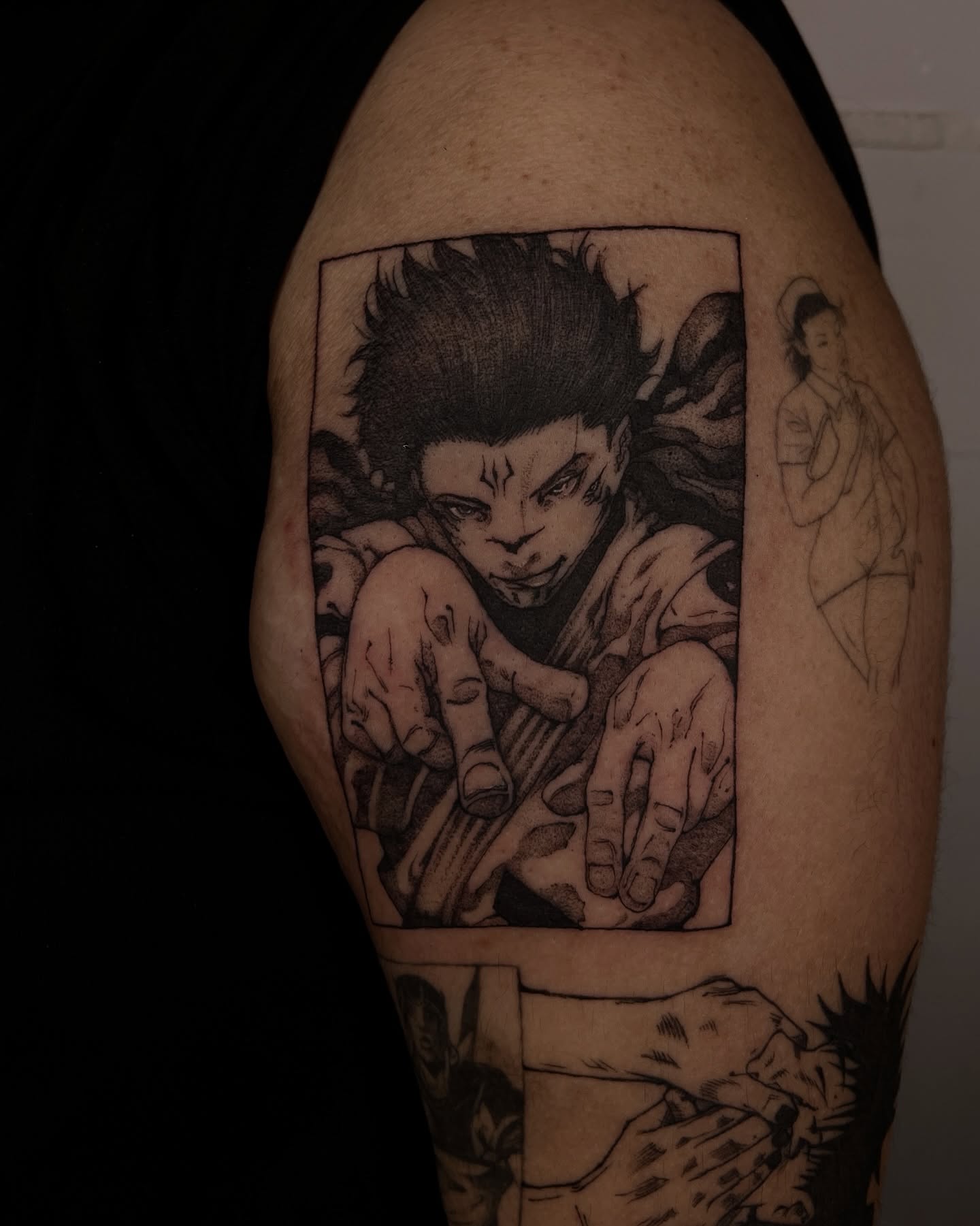 Tattoo by @capricornpokes — black_and_grey, realism