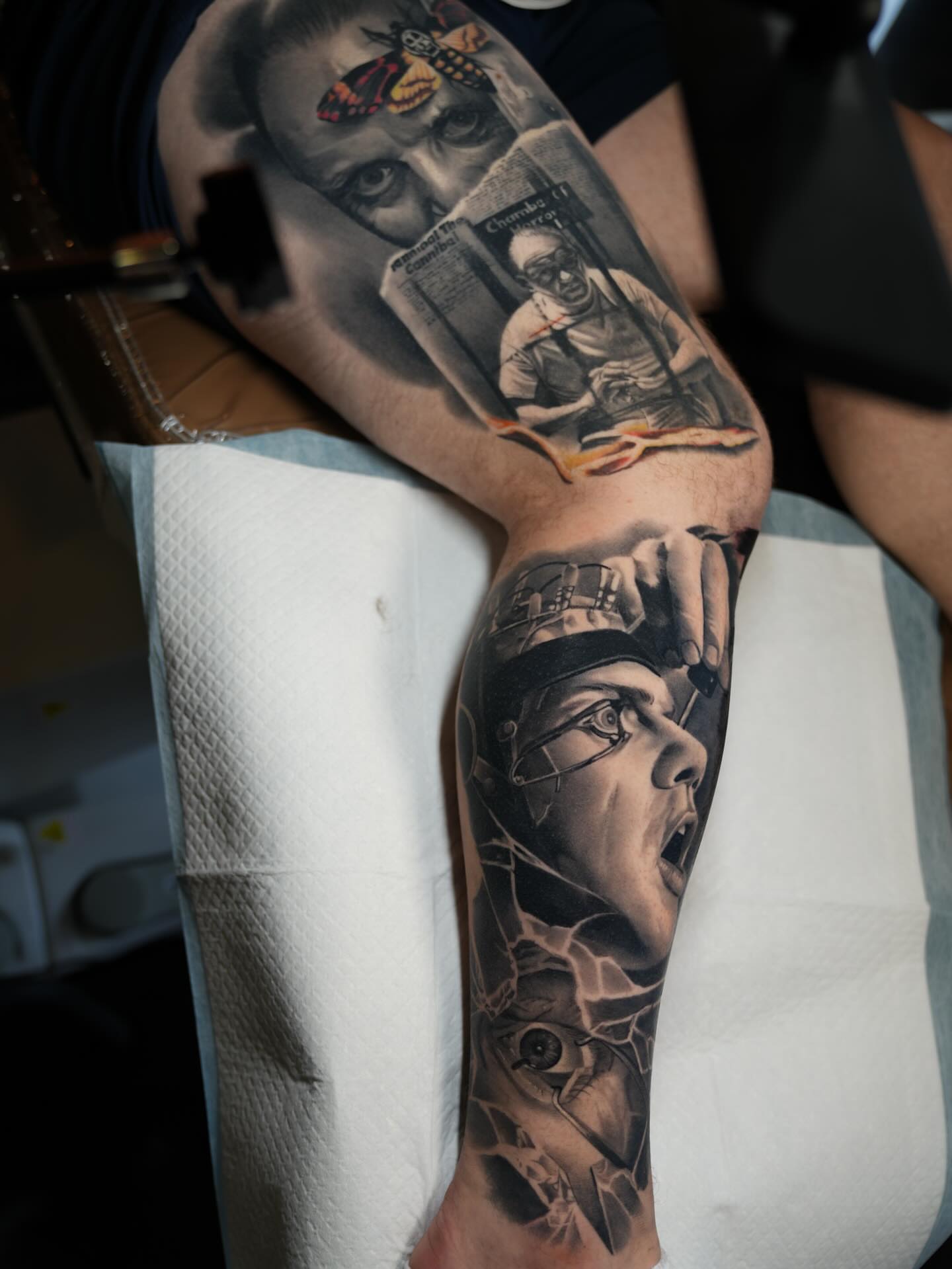 Portrait realism tattoo on the forearm by Fábio Guerreiro