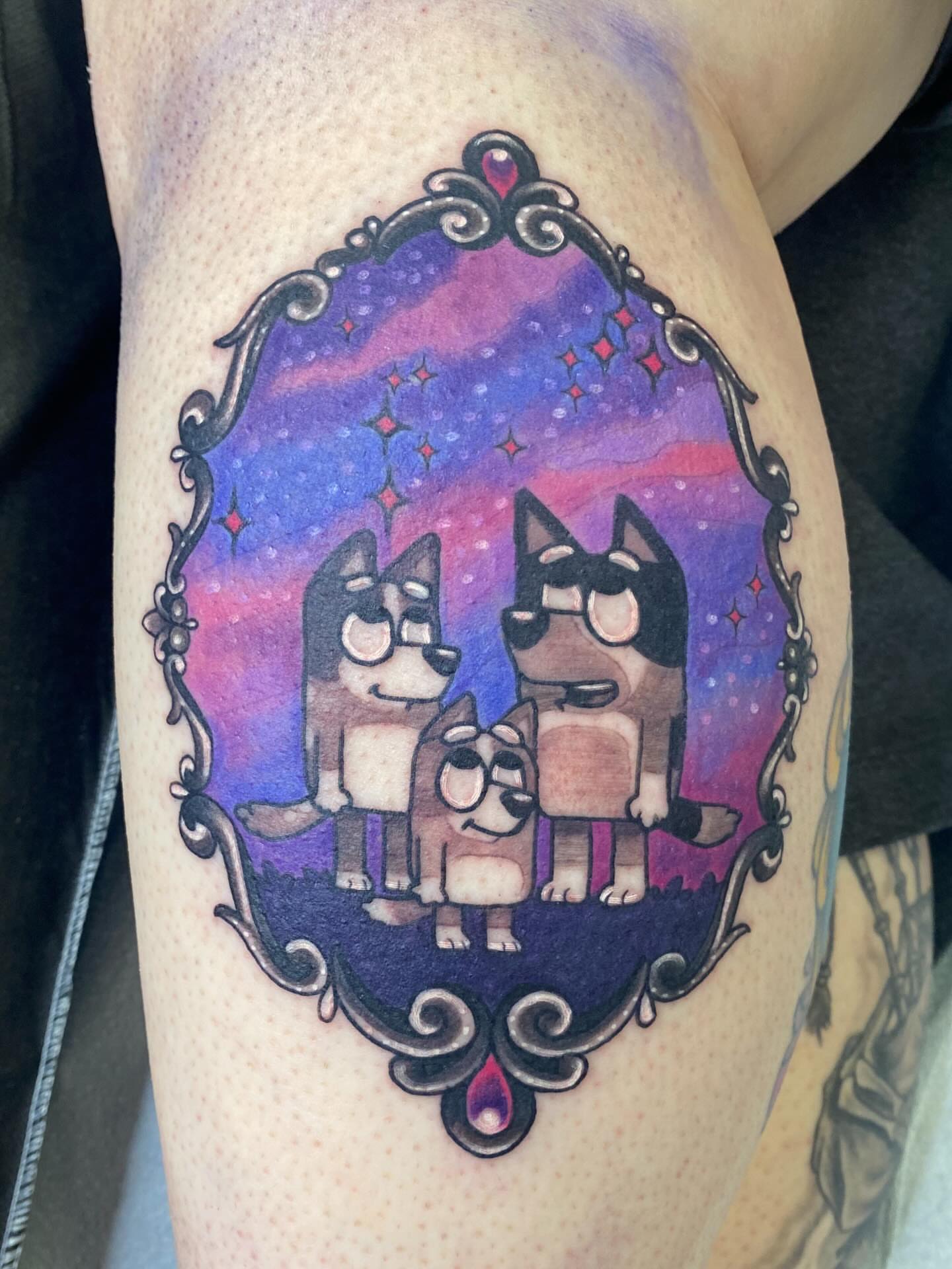 Tattoo by @unicornglitterblaster — illustrative