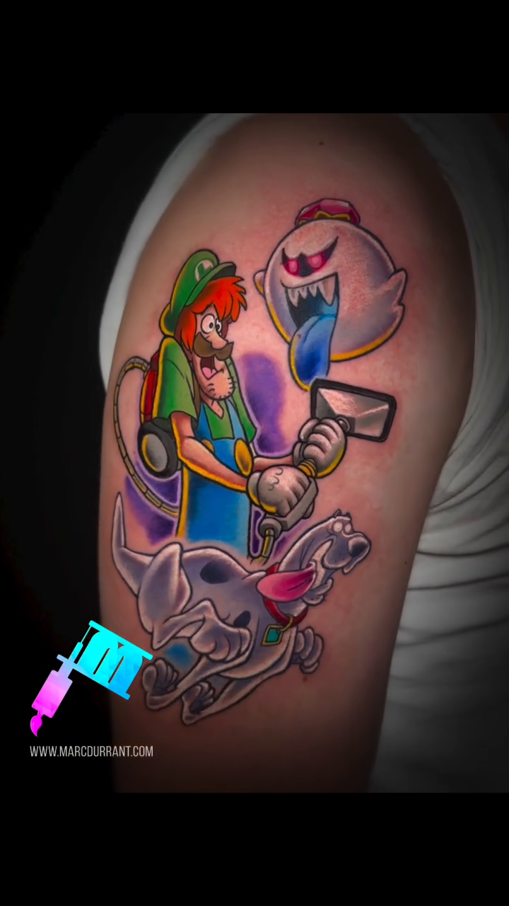 Tattoo by @marcdurrant — new_school, anime