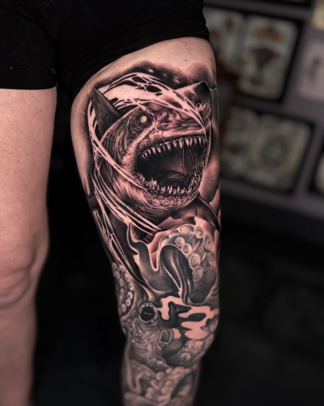 Tattoo by @imatattooer — black_and_grey, realism