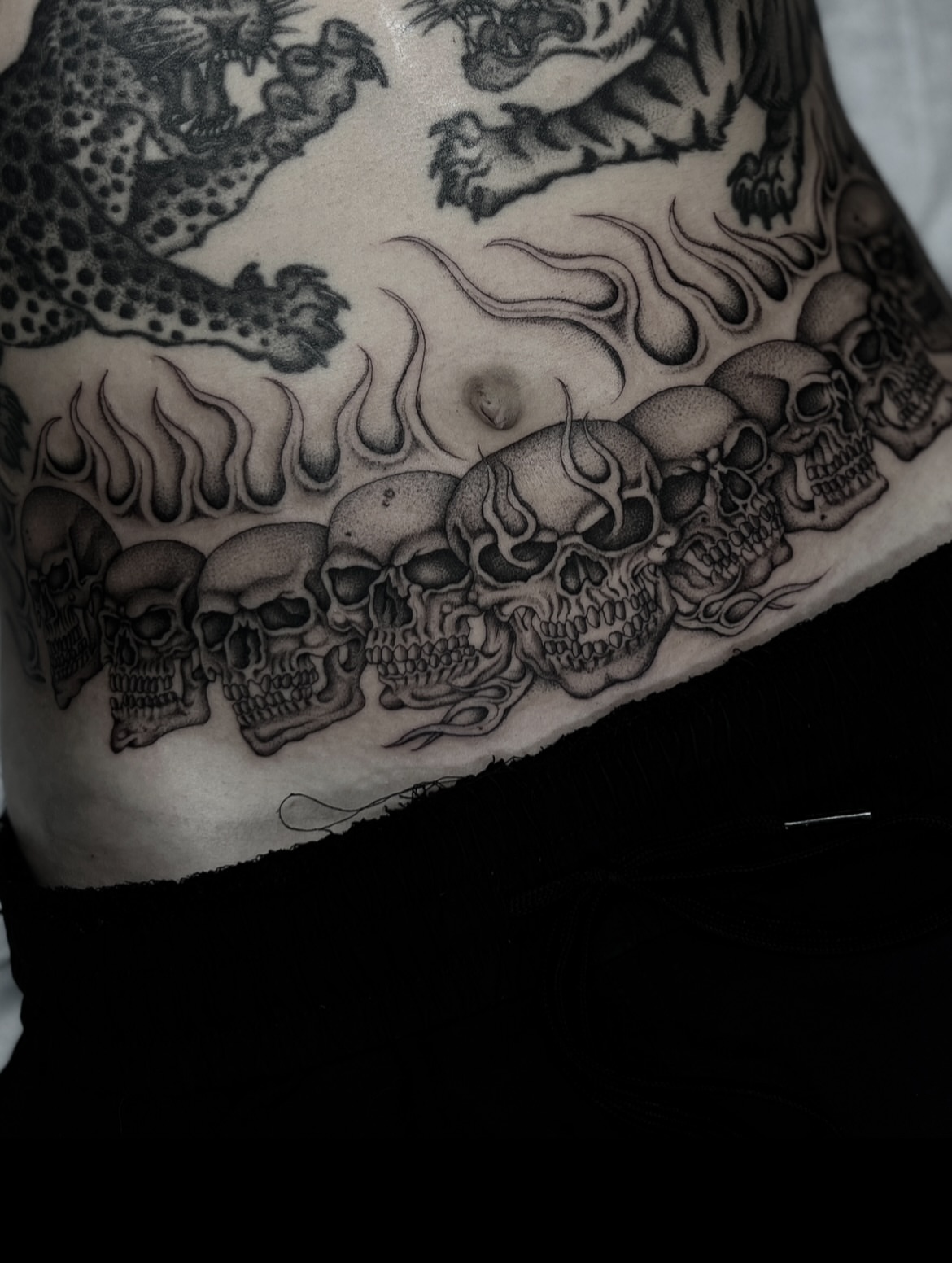 Tattoo by @dagger.eyes — black_and_grey, dotwork