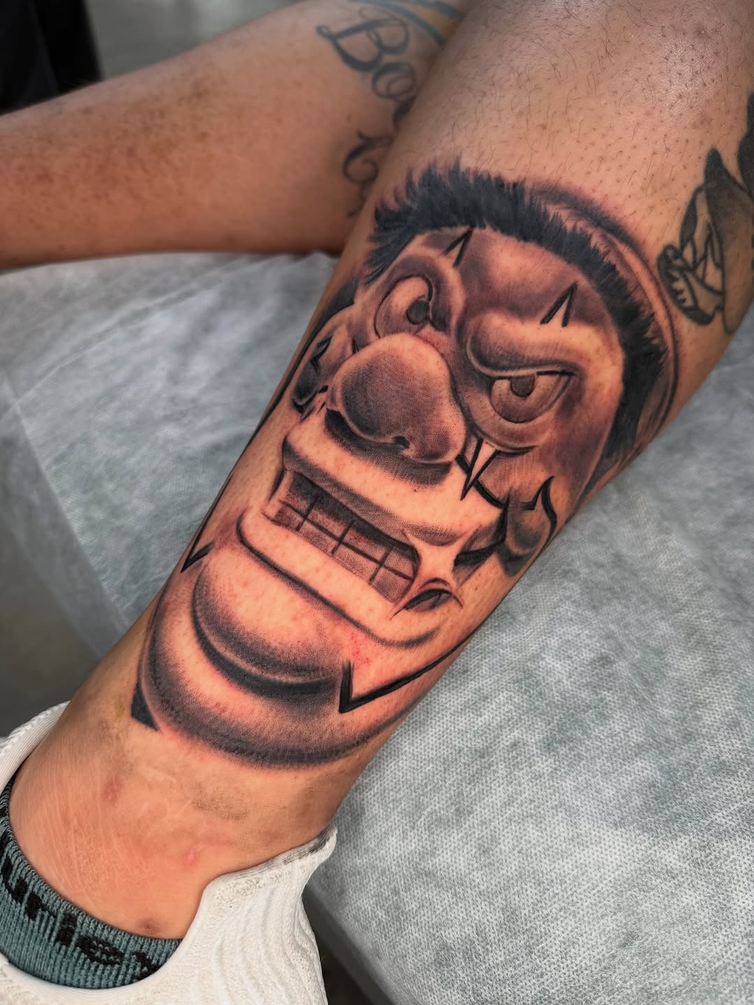 Tattoo by @_sloejamz_ — black_and_grey, realism