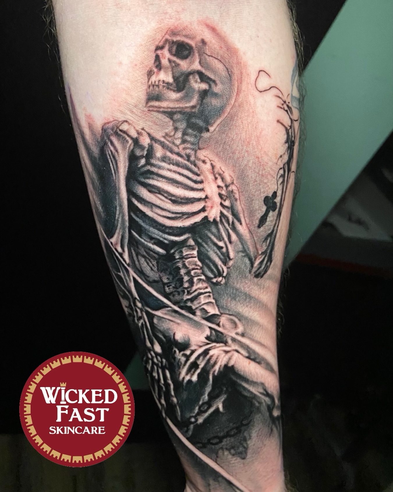 Tattoo by @skalleywagtattooer — black_and_grey, realism