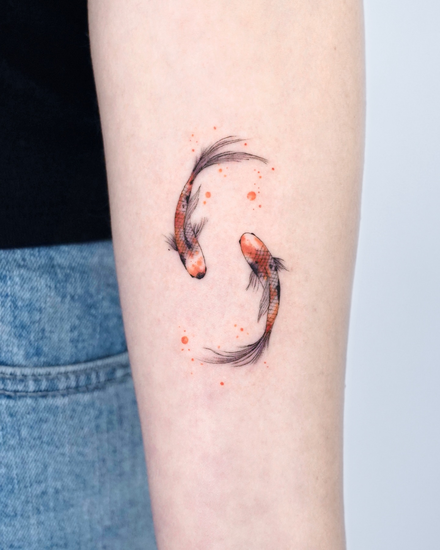 Tattoo by @tattooist_mora — dotwork, watercolor