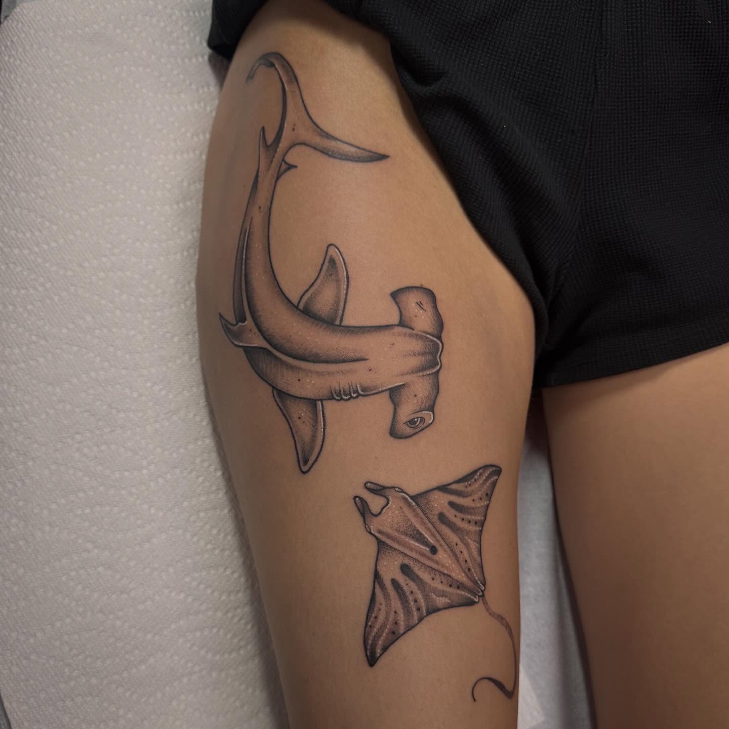 Tattoo by @_crybaby.tattoos — black_and_grey, realism