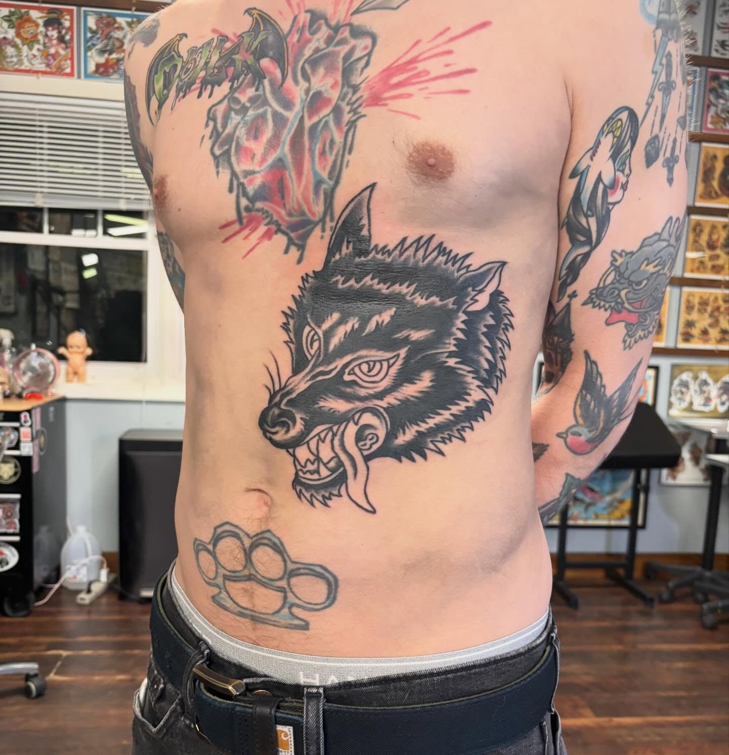 Tattoo by @stevereidtattoo — american_traditional, black_and_grey