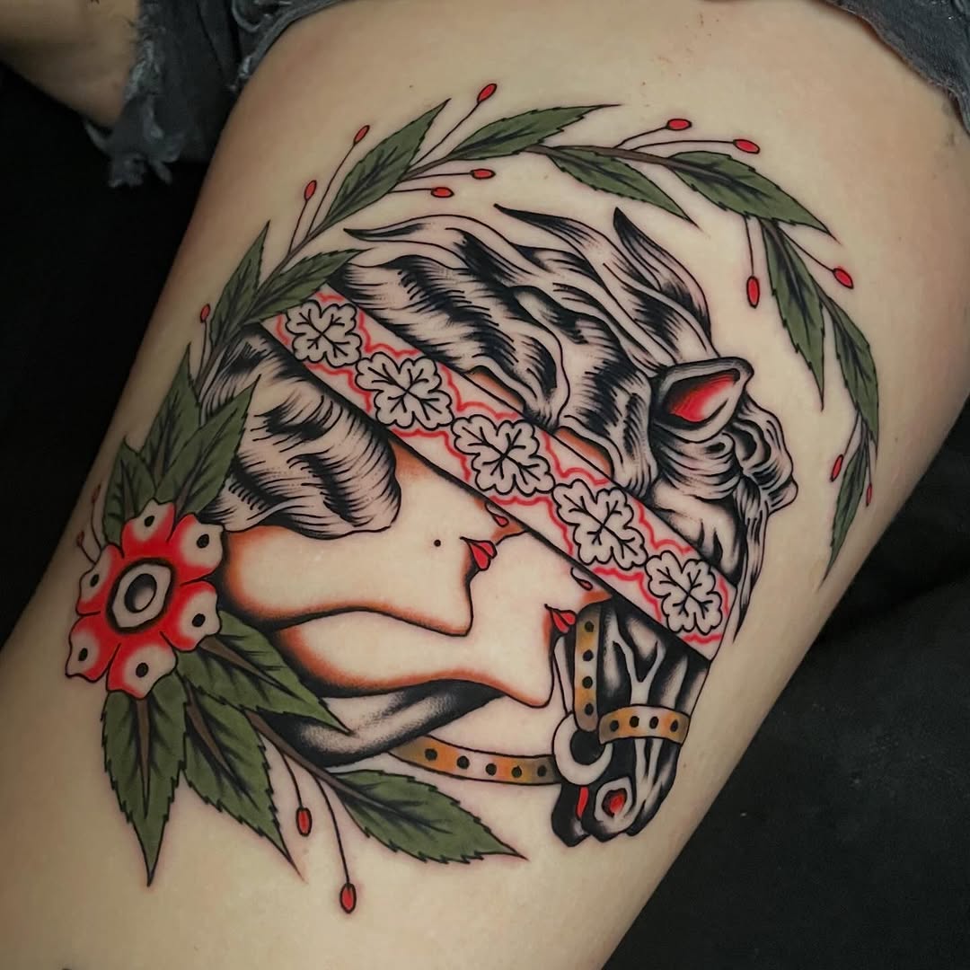 Tattoo by @nobletattoo — american_traditional, neo_traditional