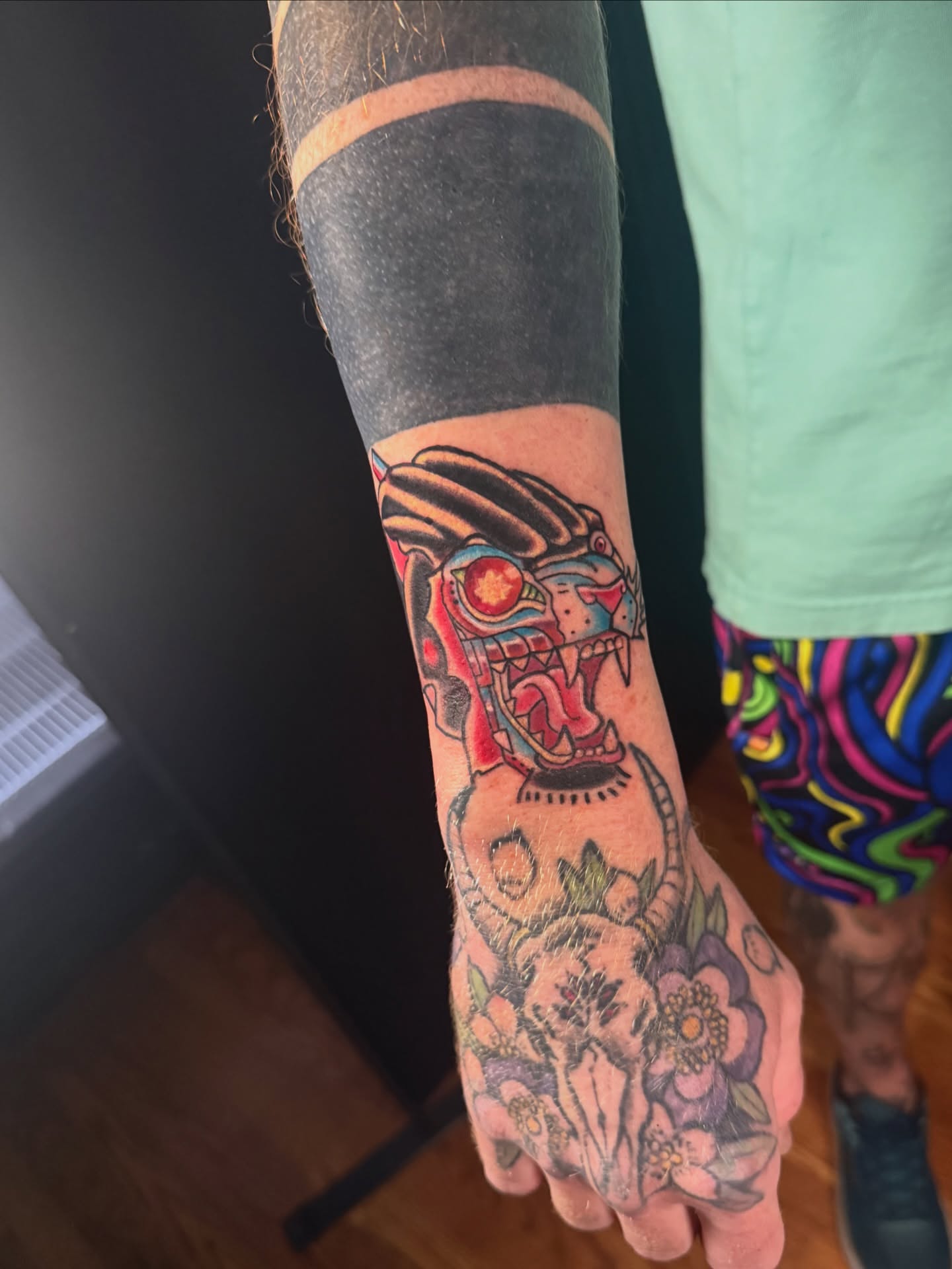 Tattoo by @sideshow_artist — new_school, geometric