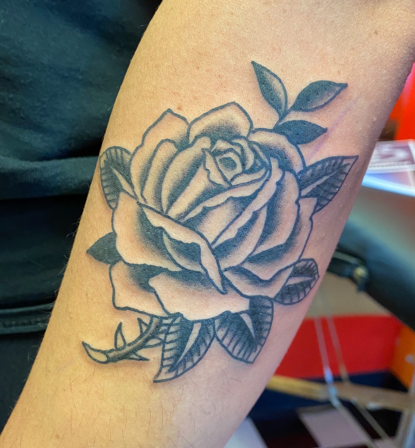 Tattoo by @hogtowntattoo — black_and_grey