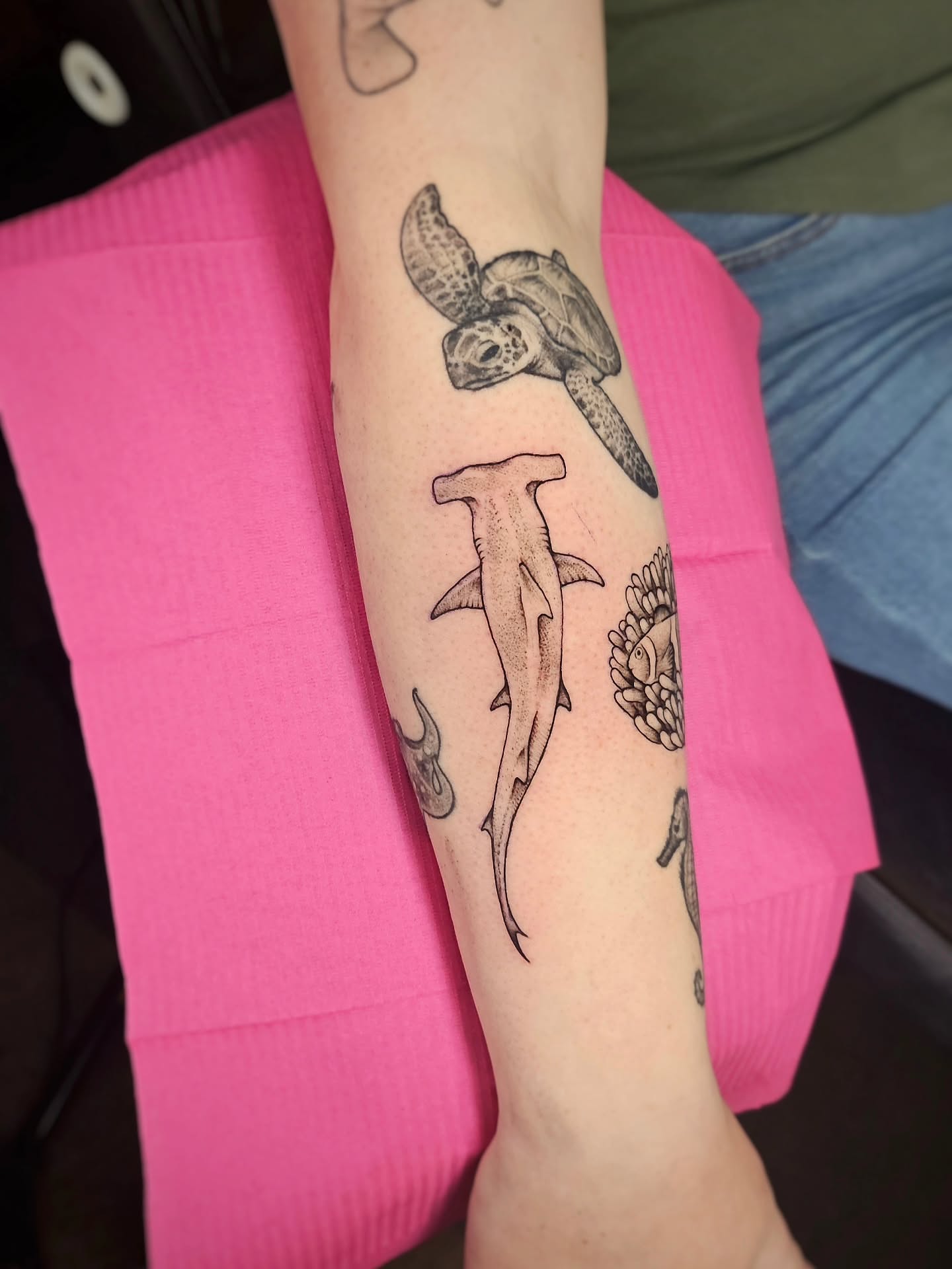 Tattoo by @prettiepluto — black_and_grey