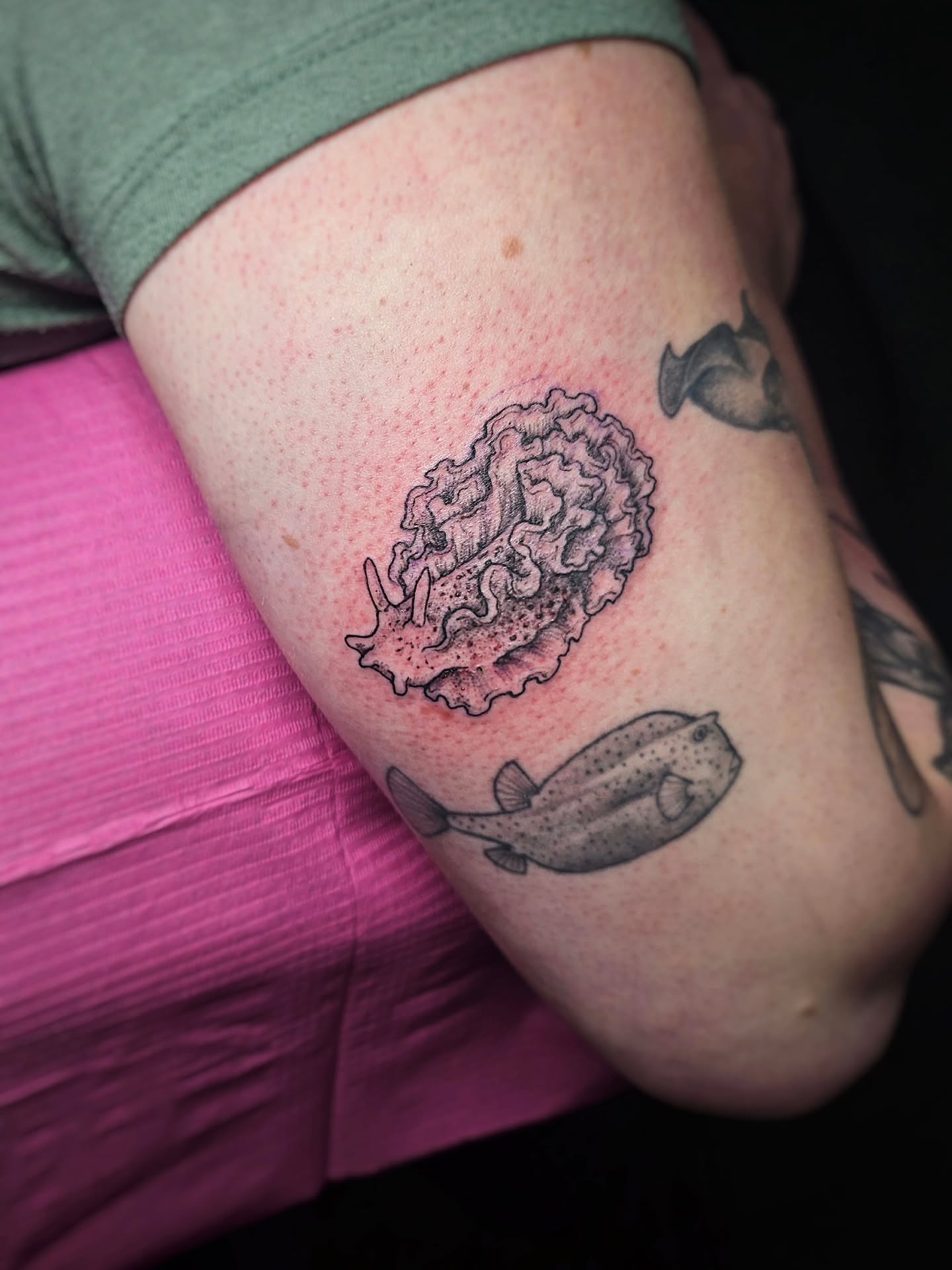 Tattoo by @prettiepluto — black_and_grey