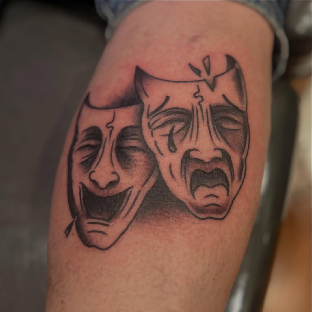 Tattoo by @daemiondesign — black_and_grey, realism