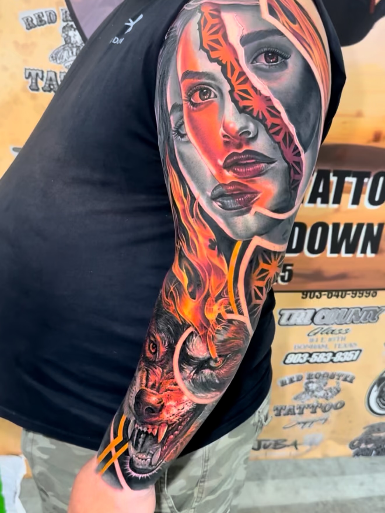 Tattoo by @gbarreratattoos — realism, dark_realism