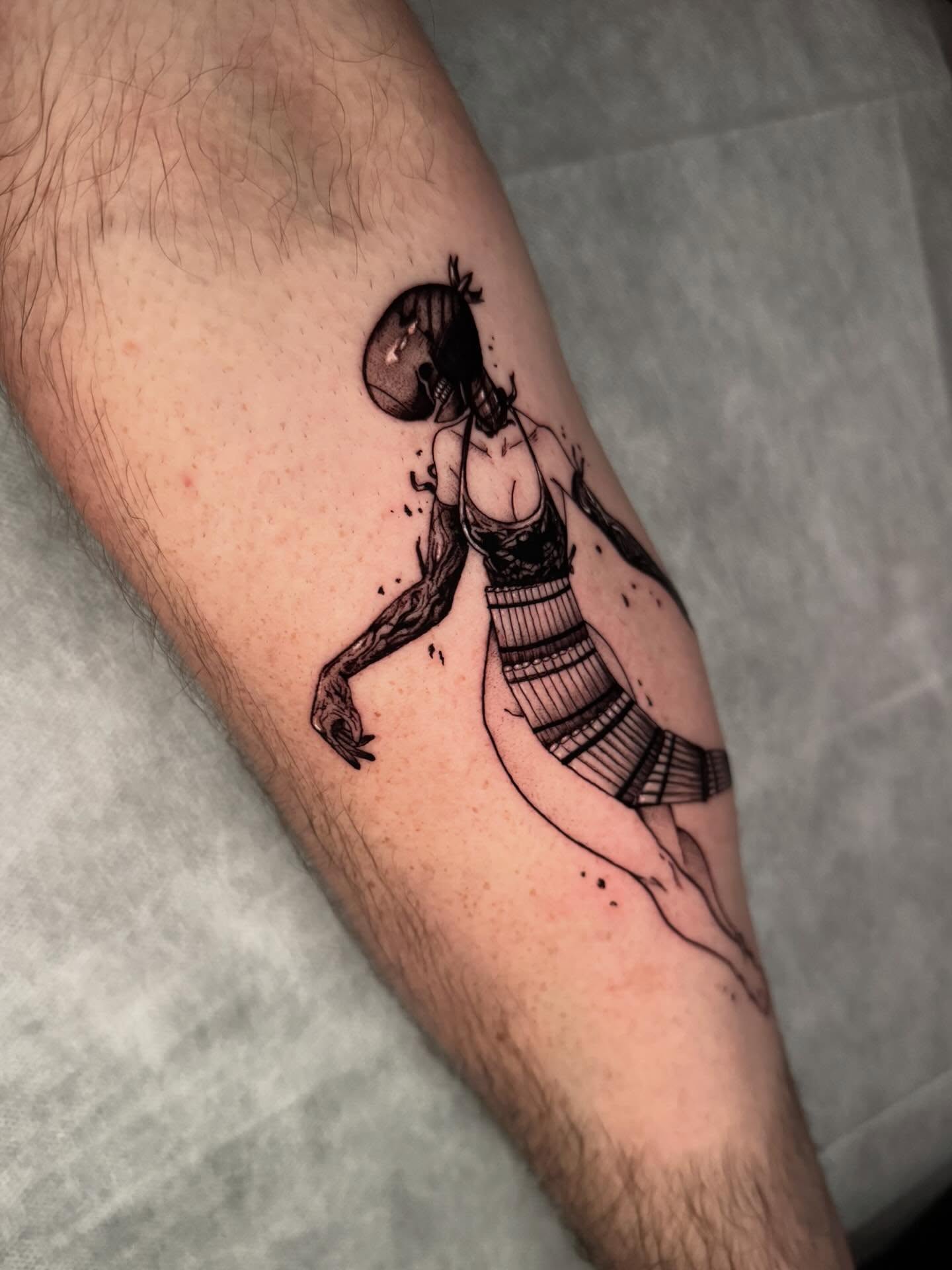 Tattoo by @hackytats — dotwork