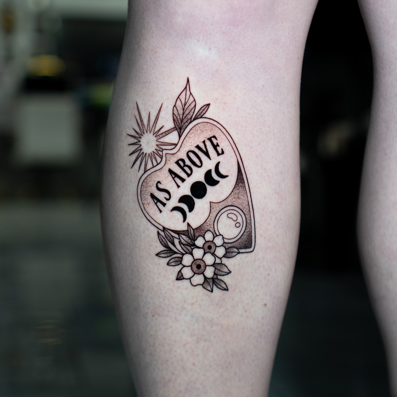 Tattoo by @inkdrunkjorden โ lettering_script, dotwork