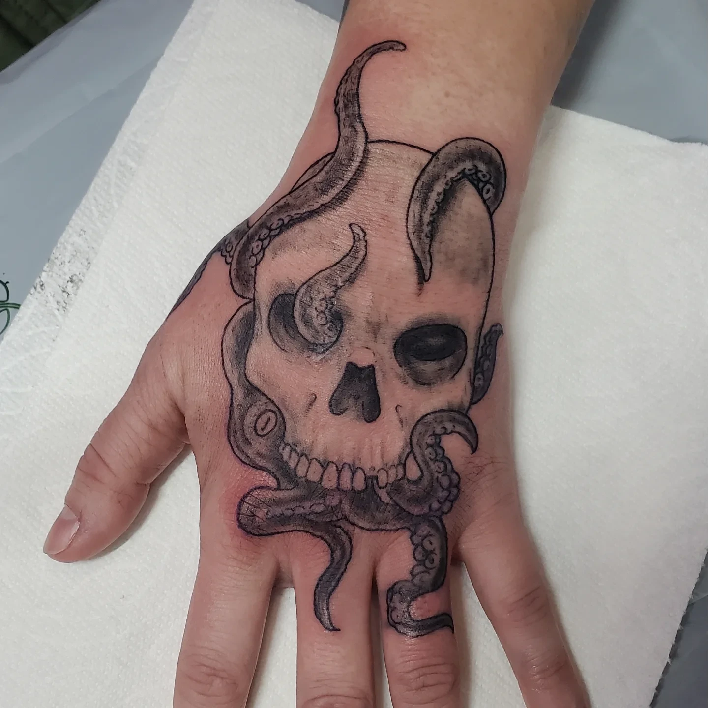 Tattoo by @crookedwil — black_and_grey, realism