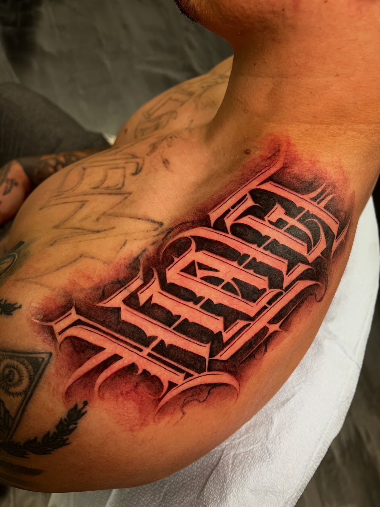 Tattoo by @stillballin6_ — lettering_script
