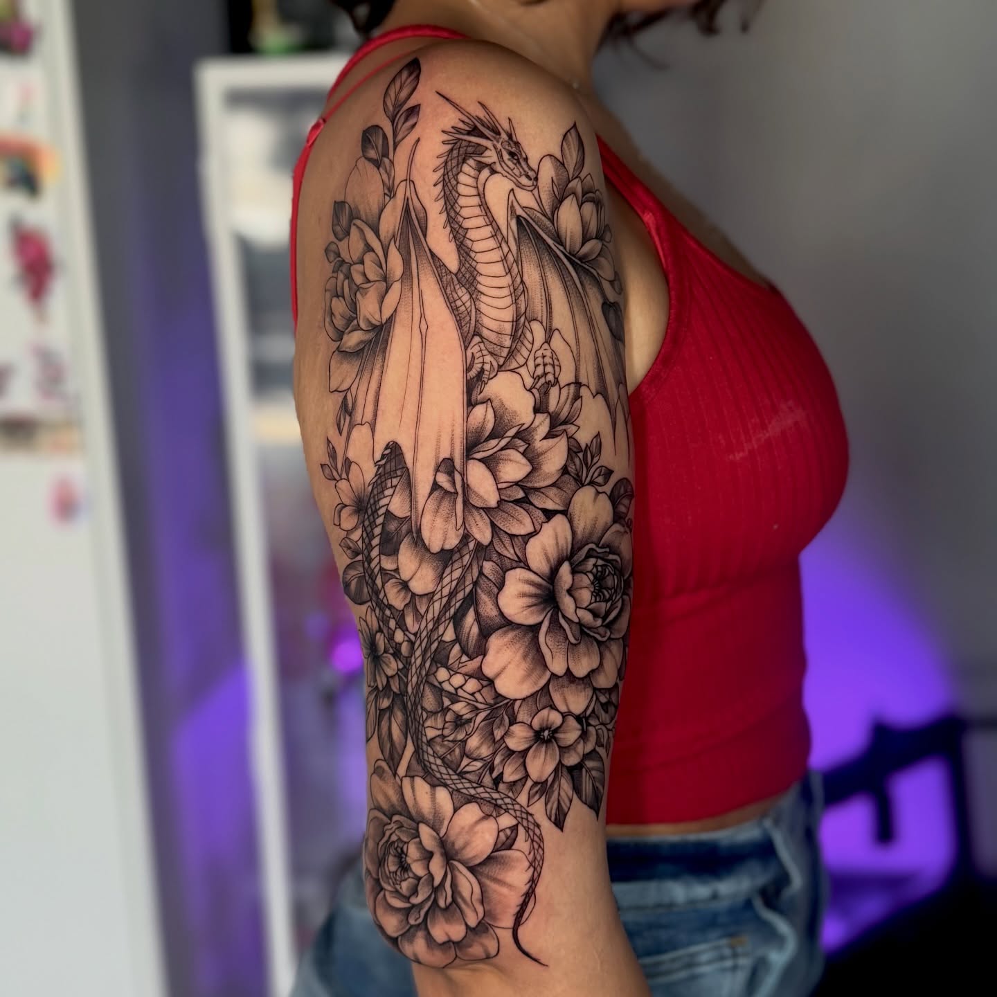 Tattoo by @adrixtatt — black_and_grey, realism
