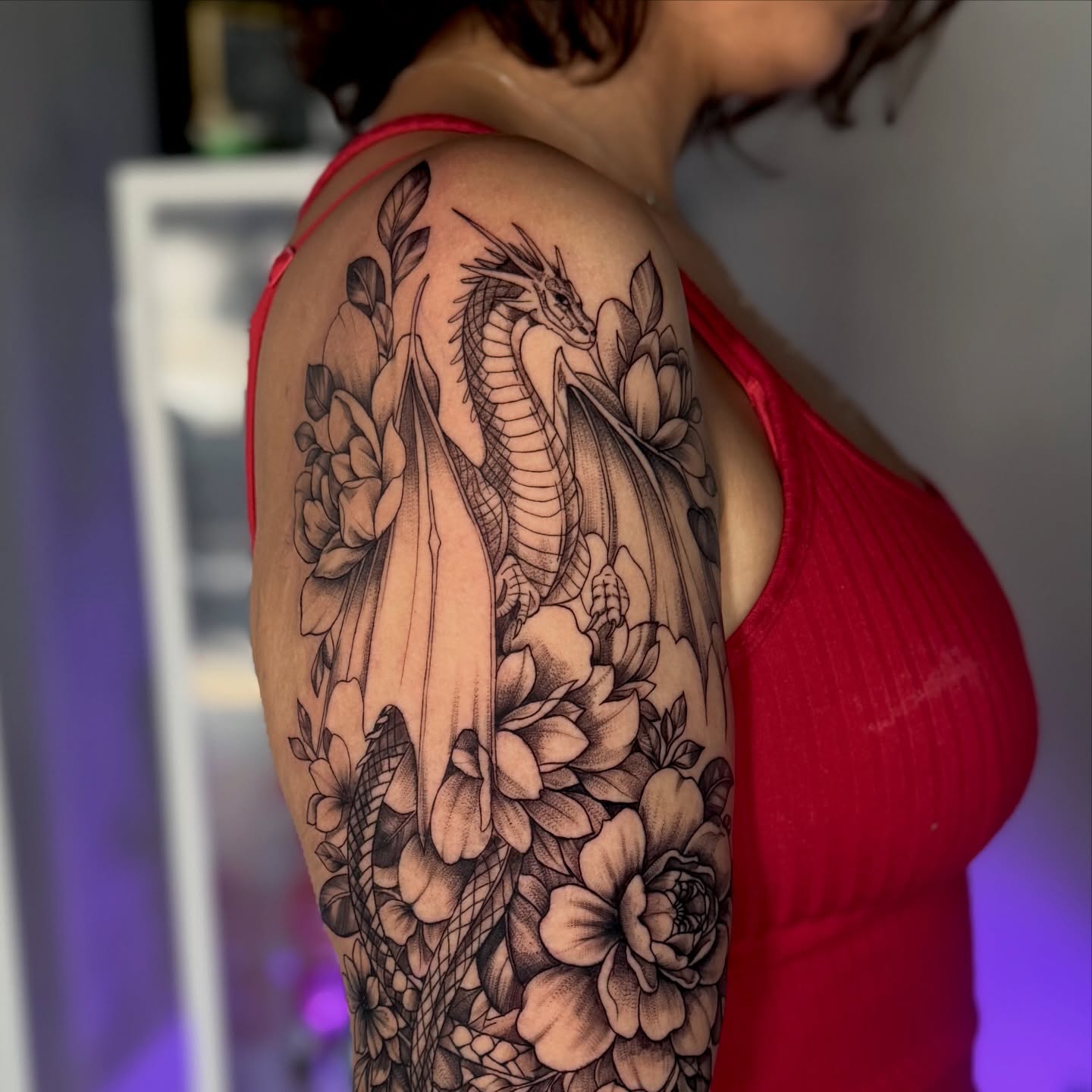 Tattoo by @adrixtatt — black_and_grey, realism