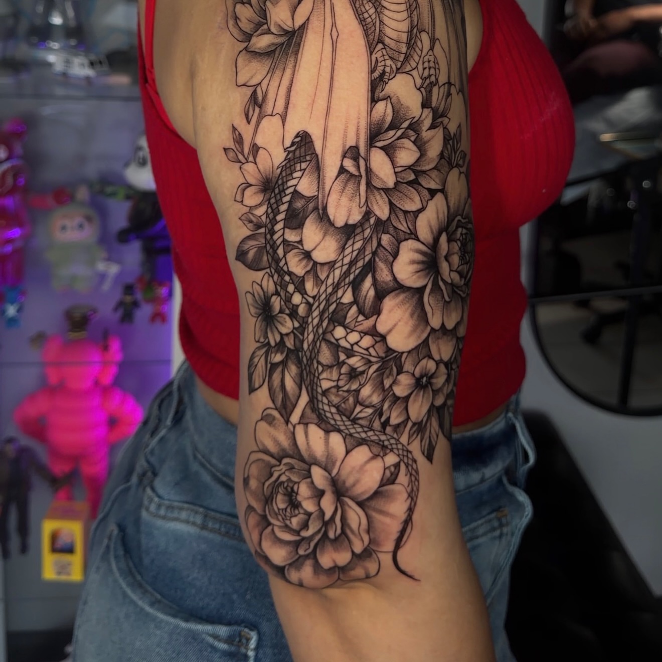 Tattoo by @adrixtatt — black_and_grey, realism