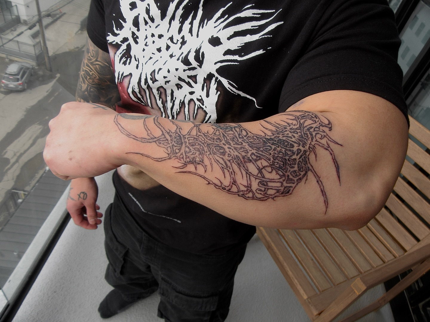 Tattoo by @sacer________ — black_and_grey