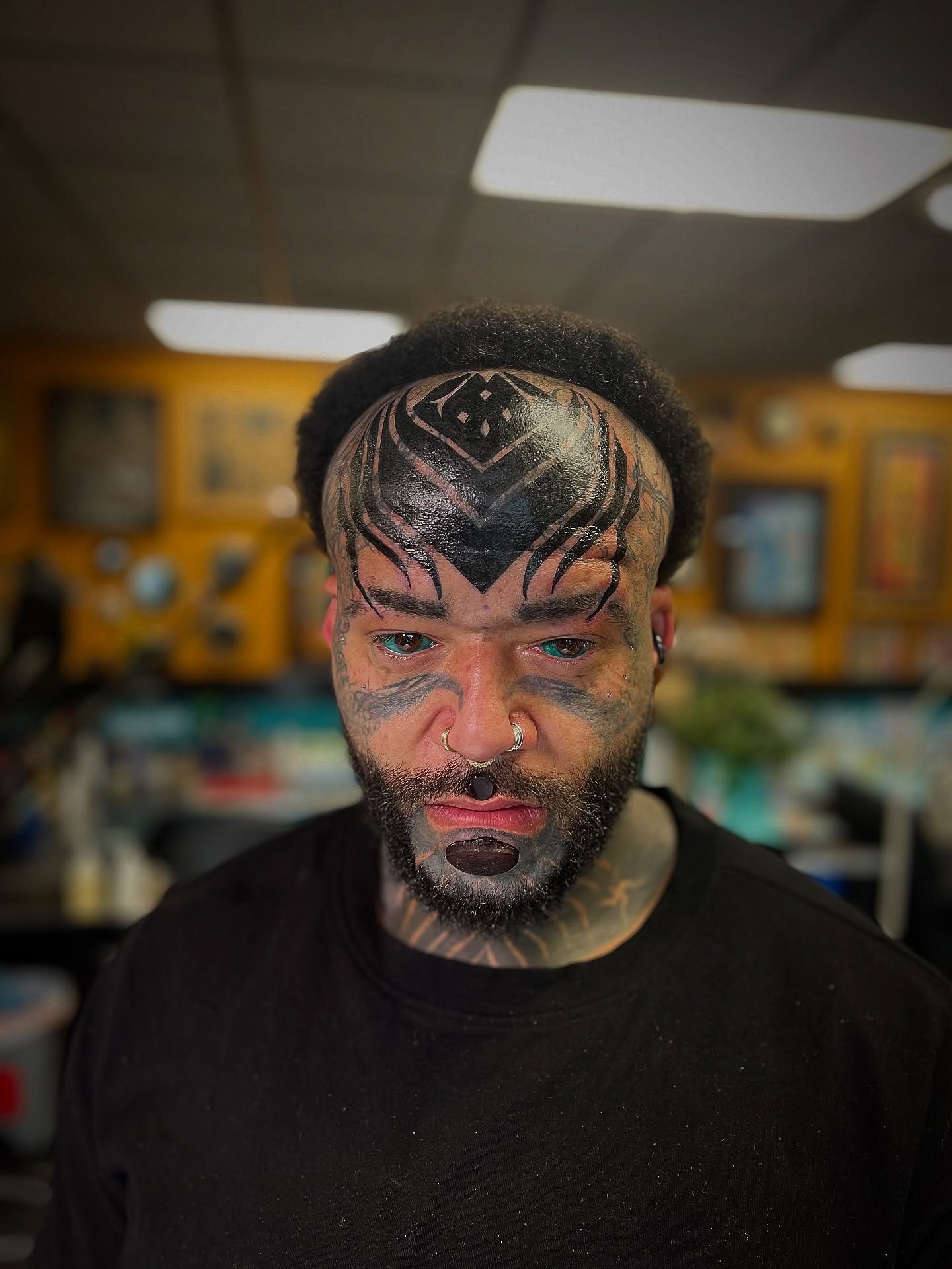 Tribal face paint tribal tattoo on the head by ๐ต๐๐๐ ๐ฐ๐๐๐