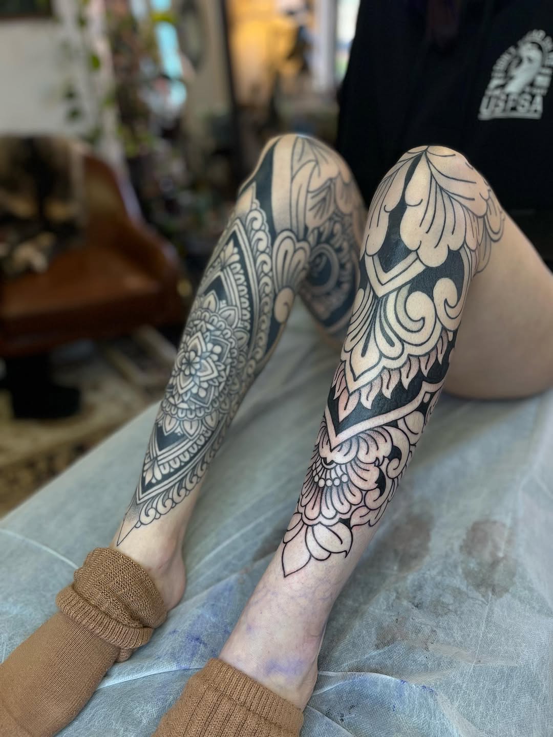 Tattoo by @lizkarntattoo — ornamental, geometric