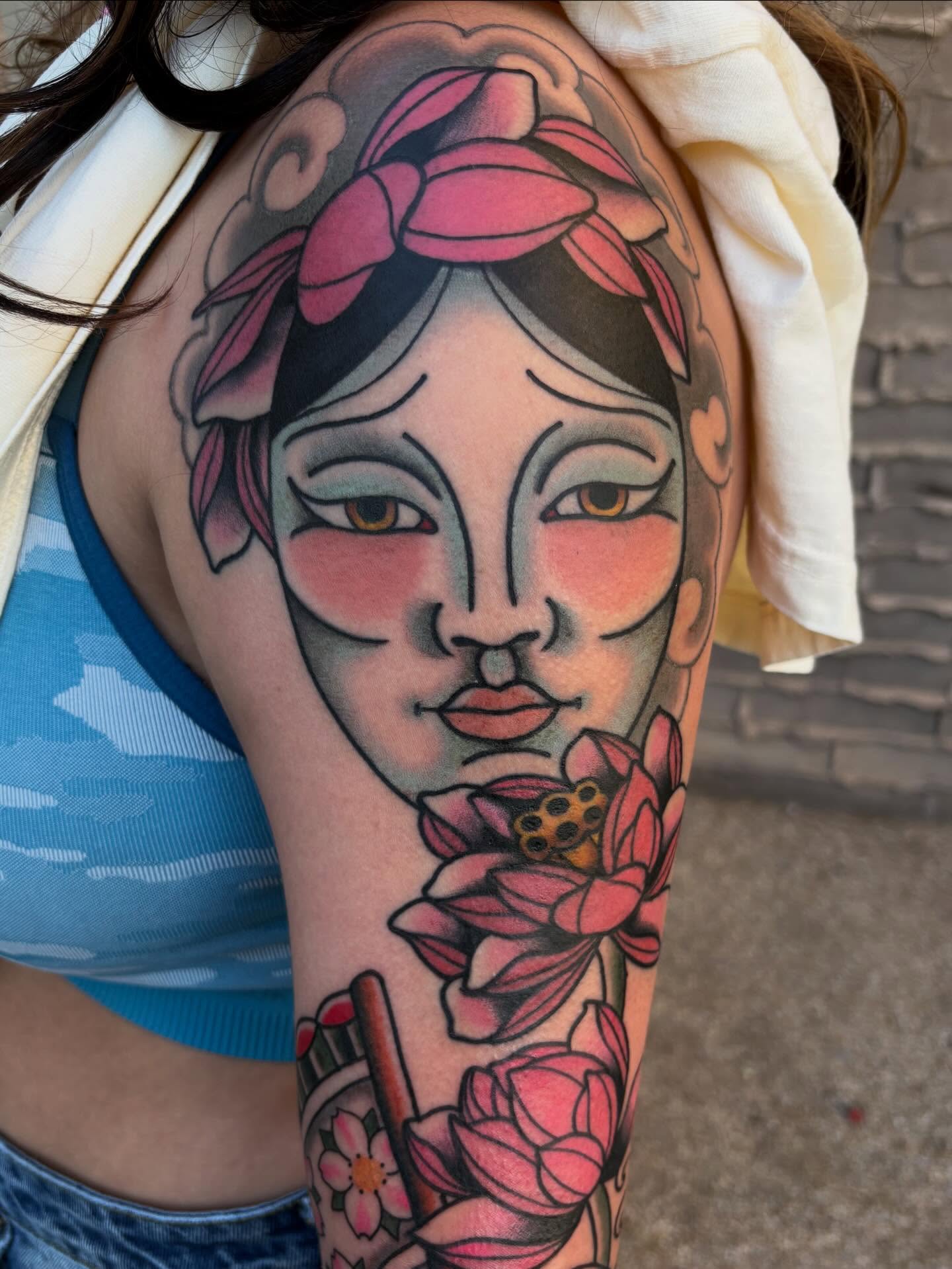 Tattoo by @tattoosbyallyy — american_traditional, dotwork