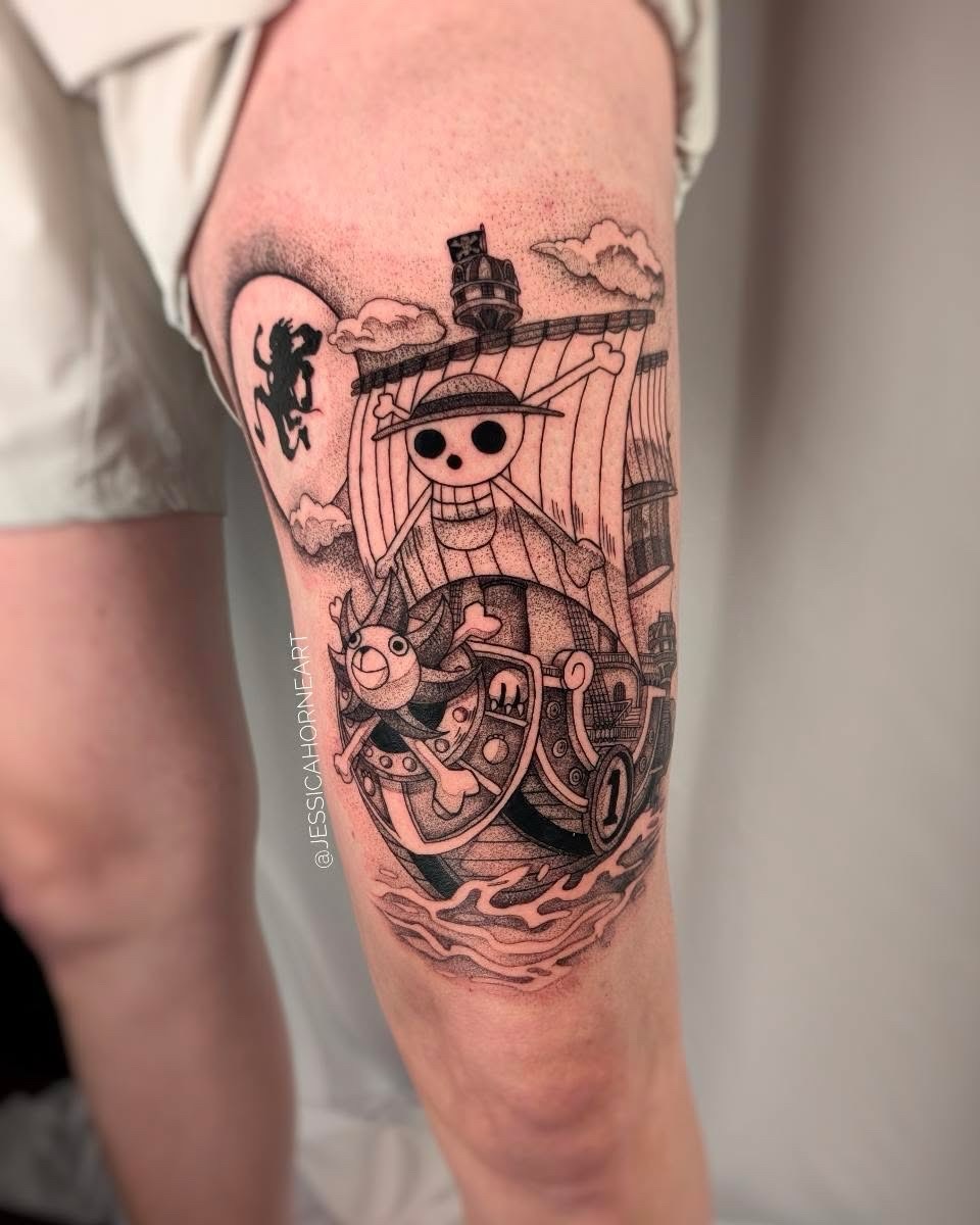 Tattoo by @jessicahorneart β dotwork, black_and_grey