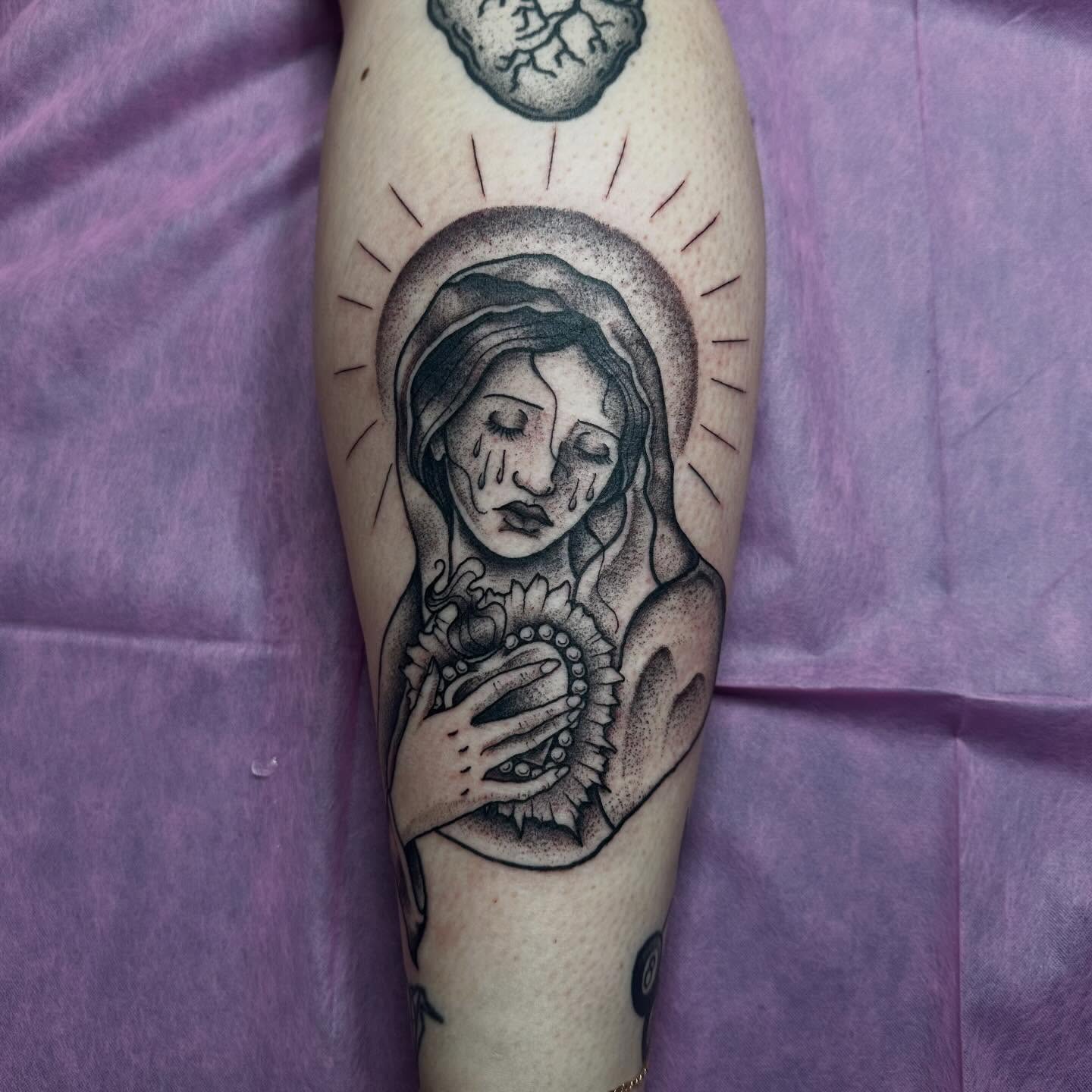 Tattoo by @hannahmoon.tattoos — dotwork, black_and_grey