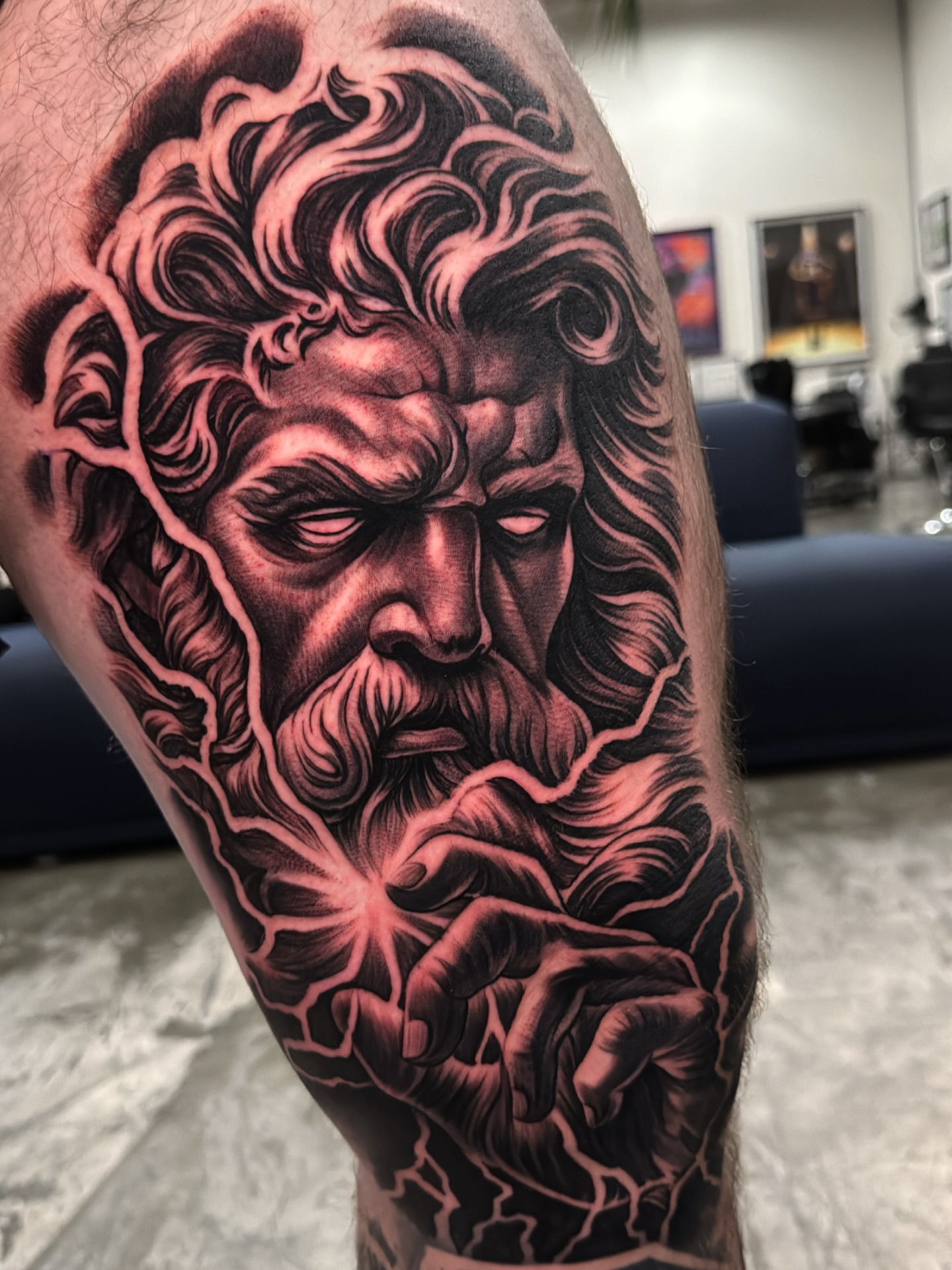 Tattoo by @eksoe_ — realism, black_and_grey