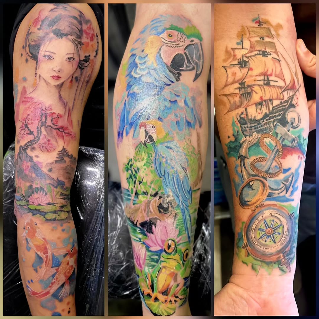 Tattoo by @tattoosbynaez — watercolor, realism