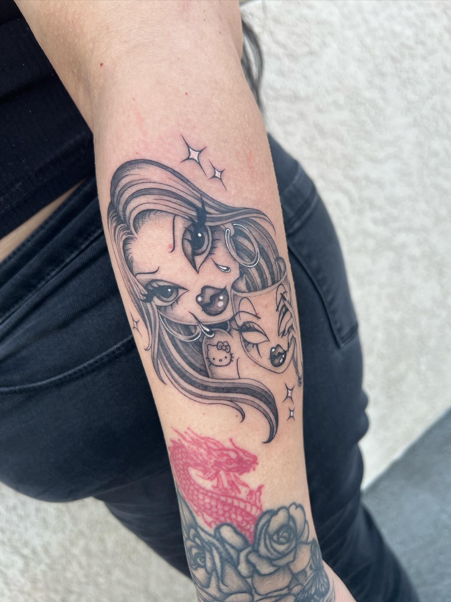 Tattoo by @dvminiquex โ black_and_grey