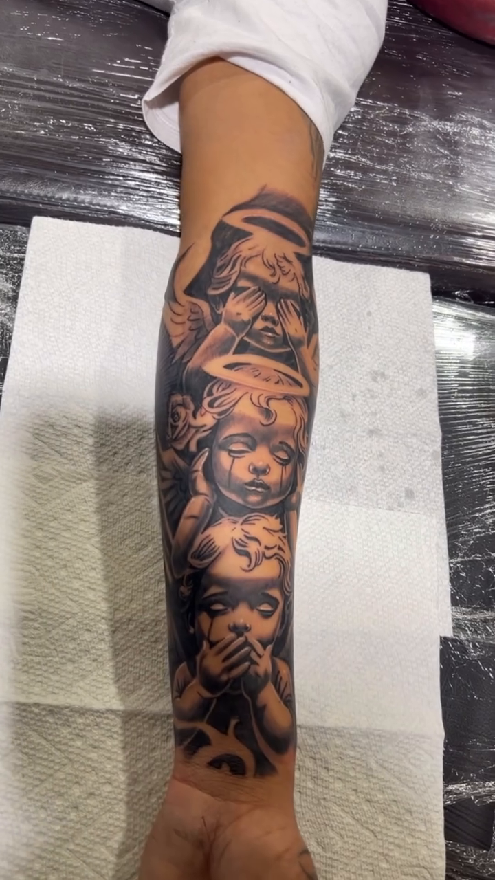 Tattoo by @marky_chavez โ realism, black_and_grey