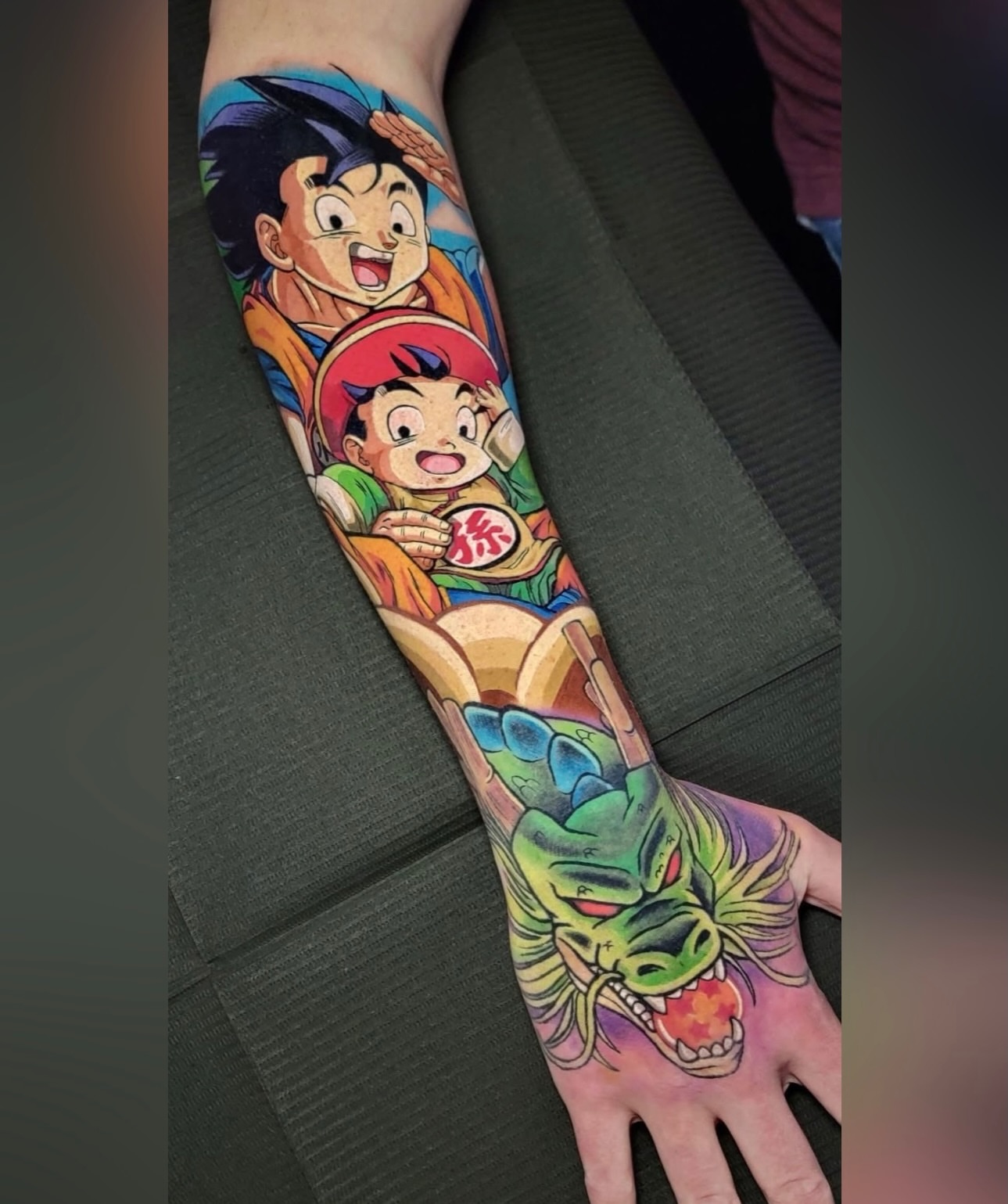 Tattoo by @melissadoestattoos — anime, dotwork