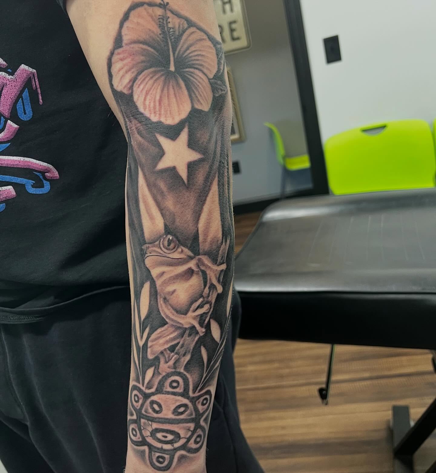 Tattoo by @shamrock_ink — realism, black_and_grey