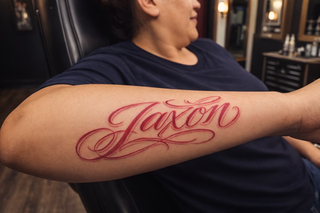 Tattoo by @angeljimeneztattoos — lettering_script
