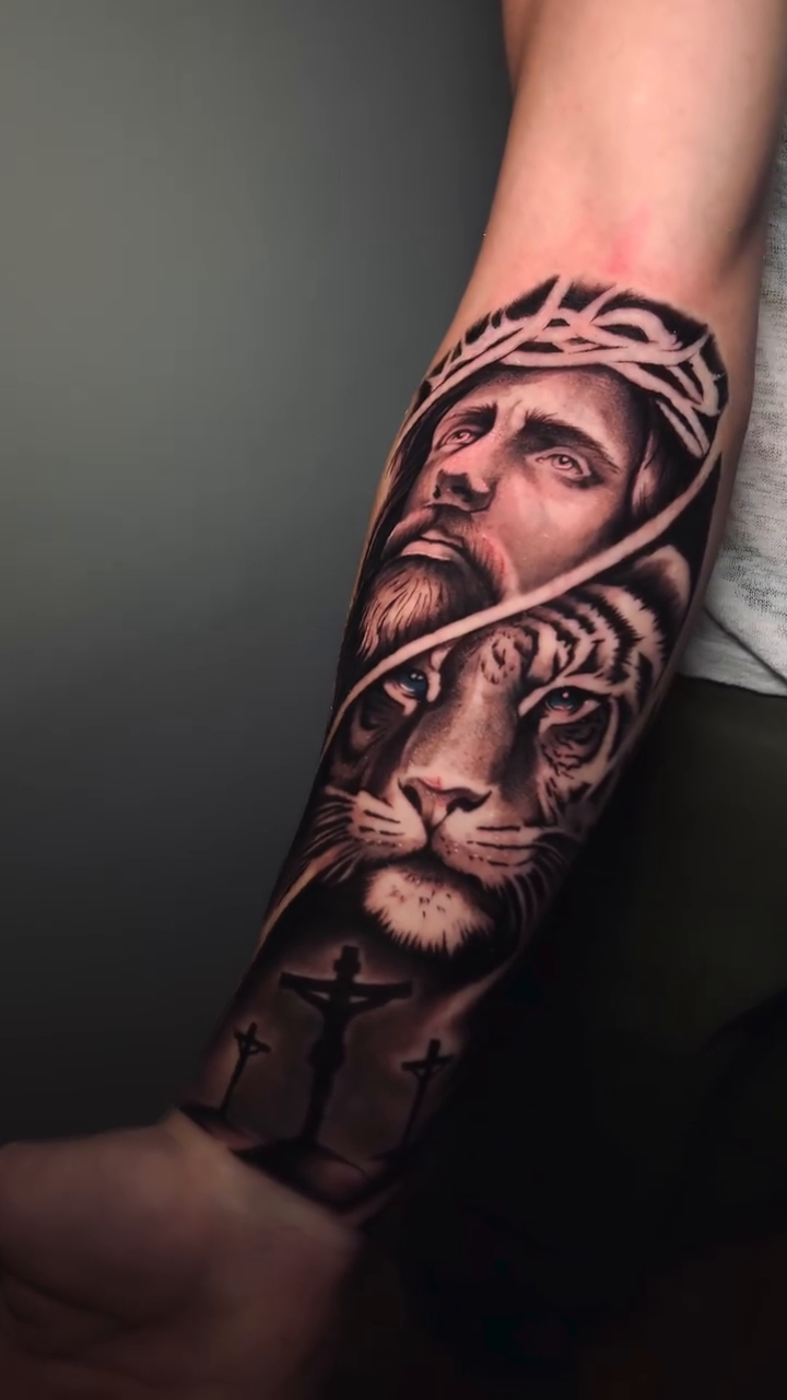 Tattoo by @mrcurlytattoo — realism, black_and_grey