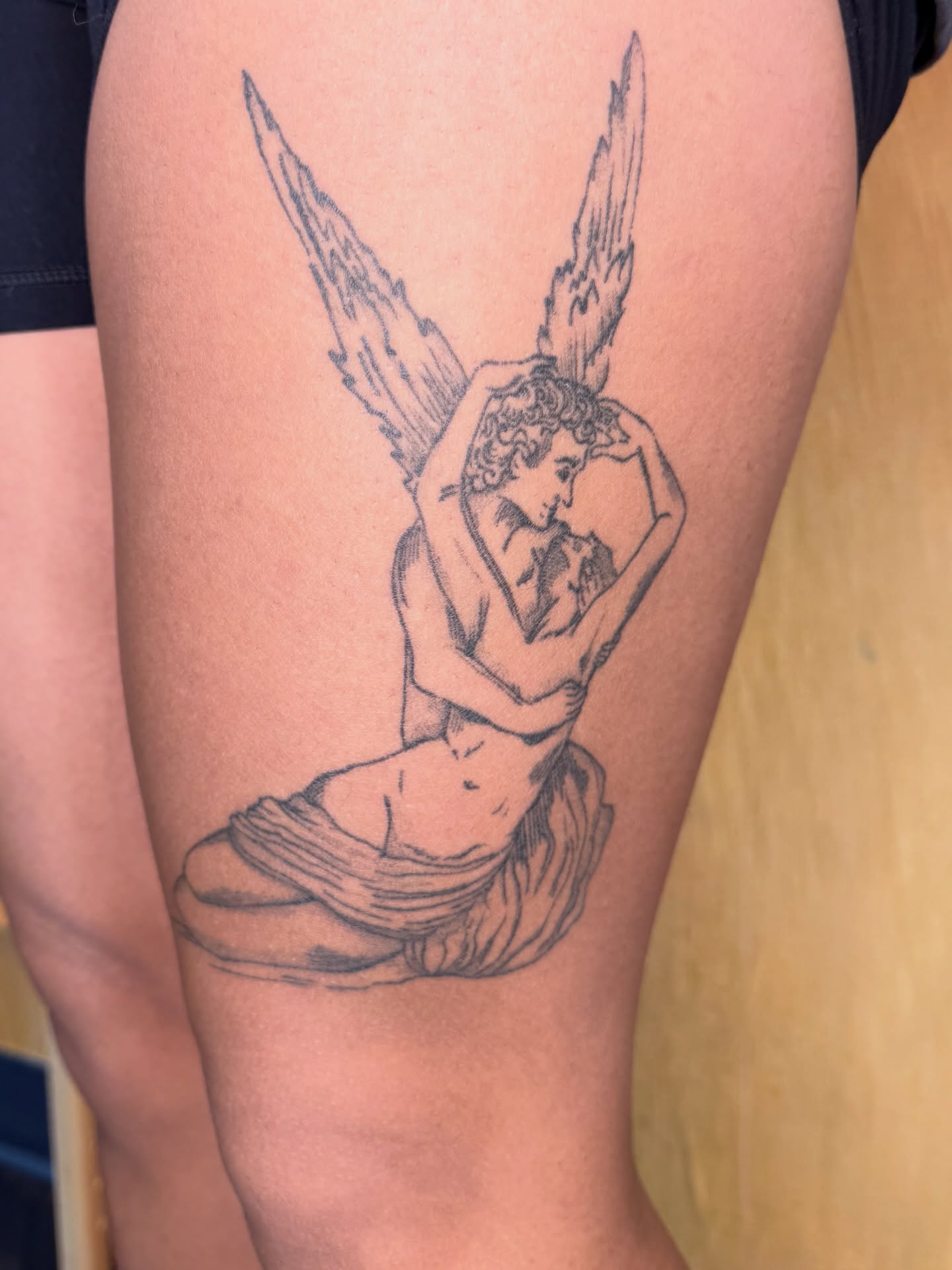 Tattoo by @tatertottats — black_and_grey