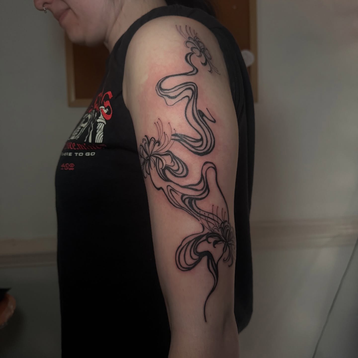 Tattoo by @elvineink — black_and_grey