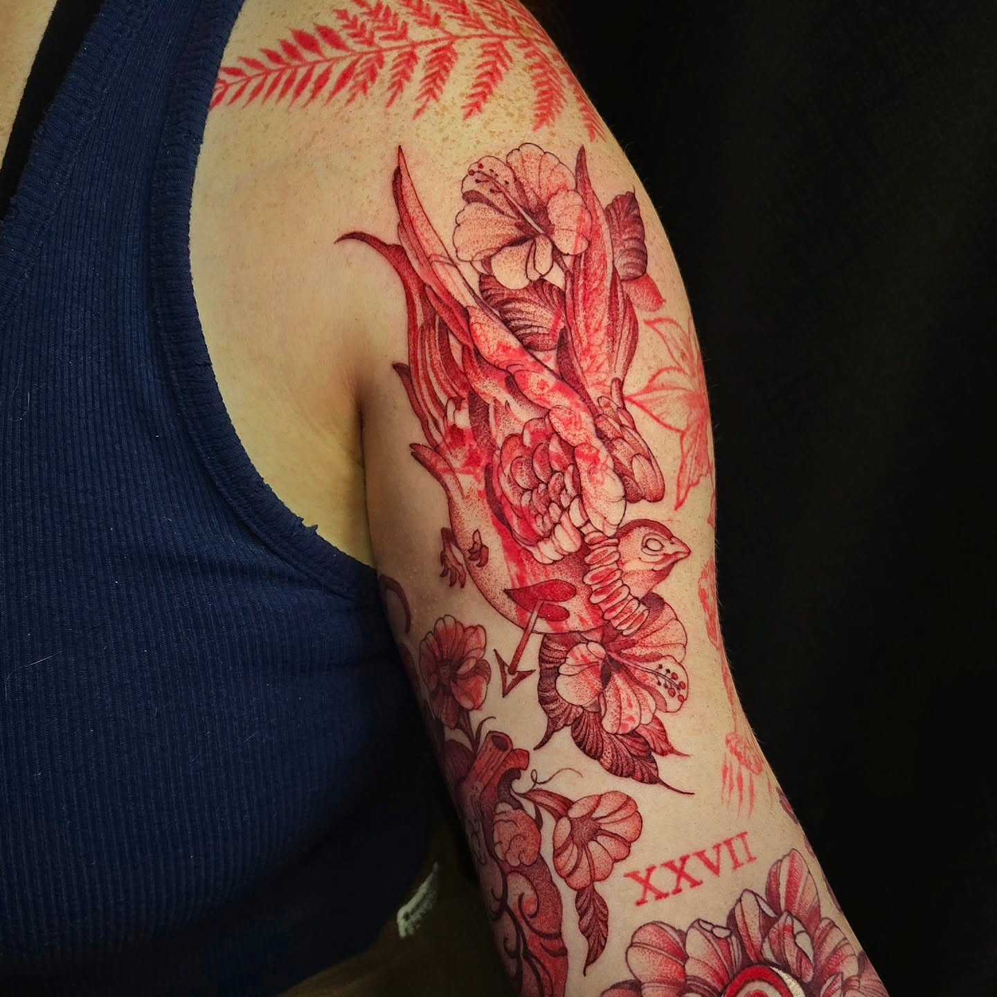 Tattoo by @glasswingtattoo — neo_traditional, dotwork