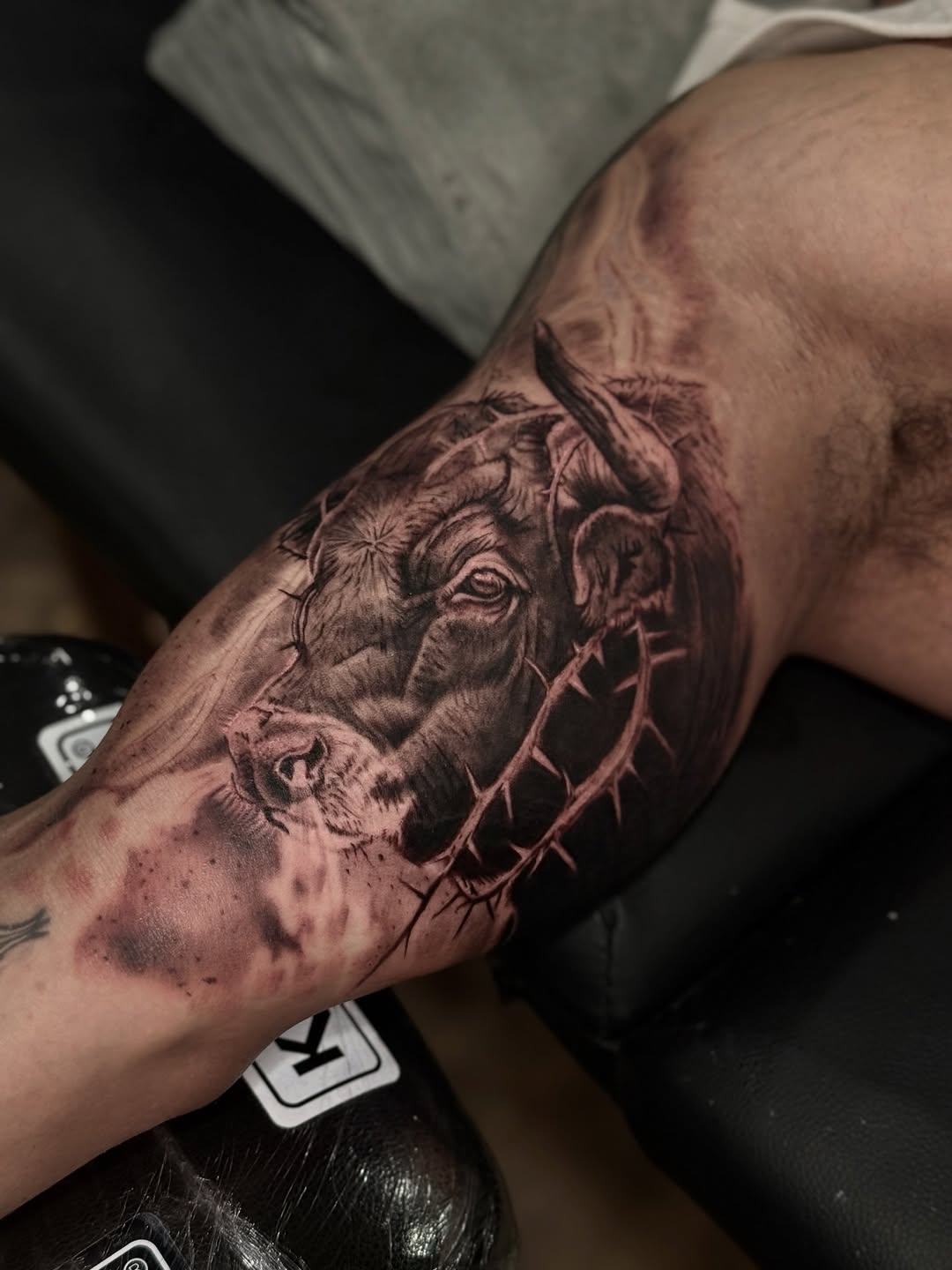 Tattoo by @maybebaby_tattoo — realism, black_and_grey