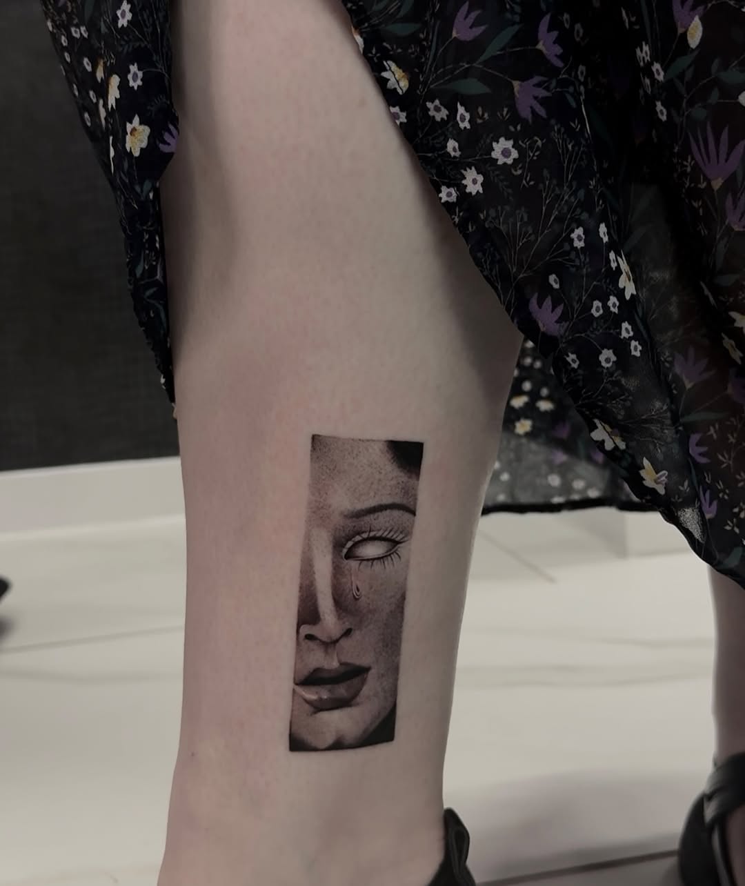 Tattoo by @driinked β realism, black_and_grey